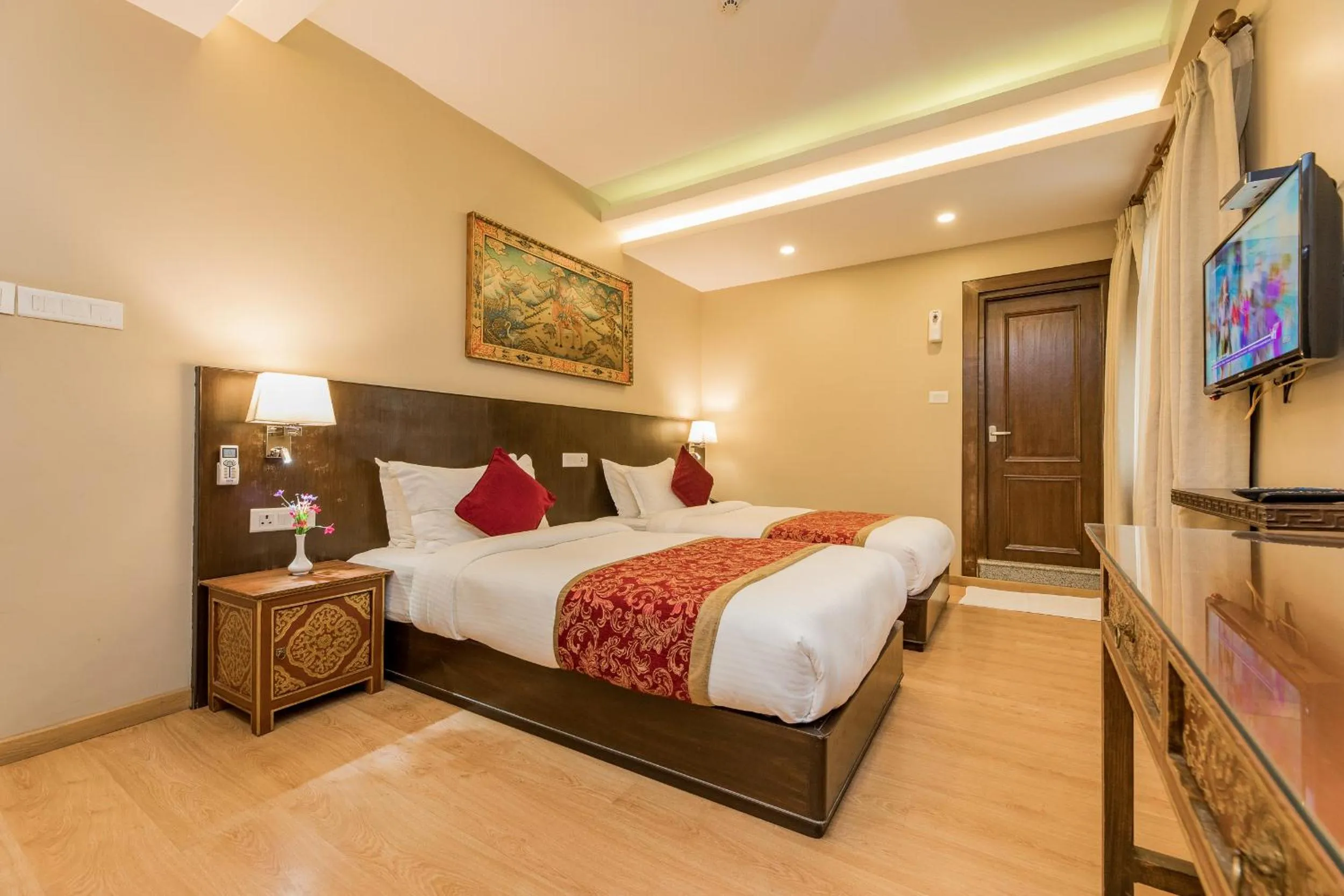 Bed in Himalayan Ghar