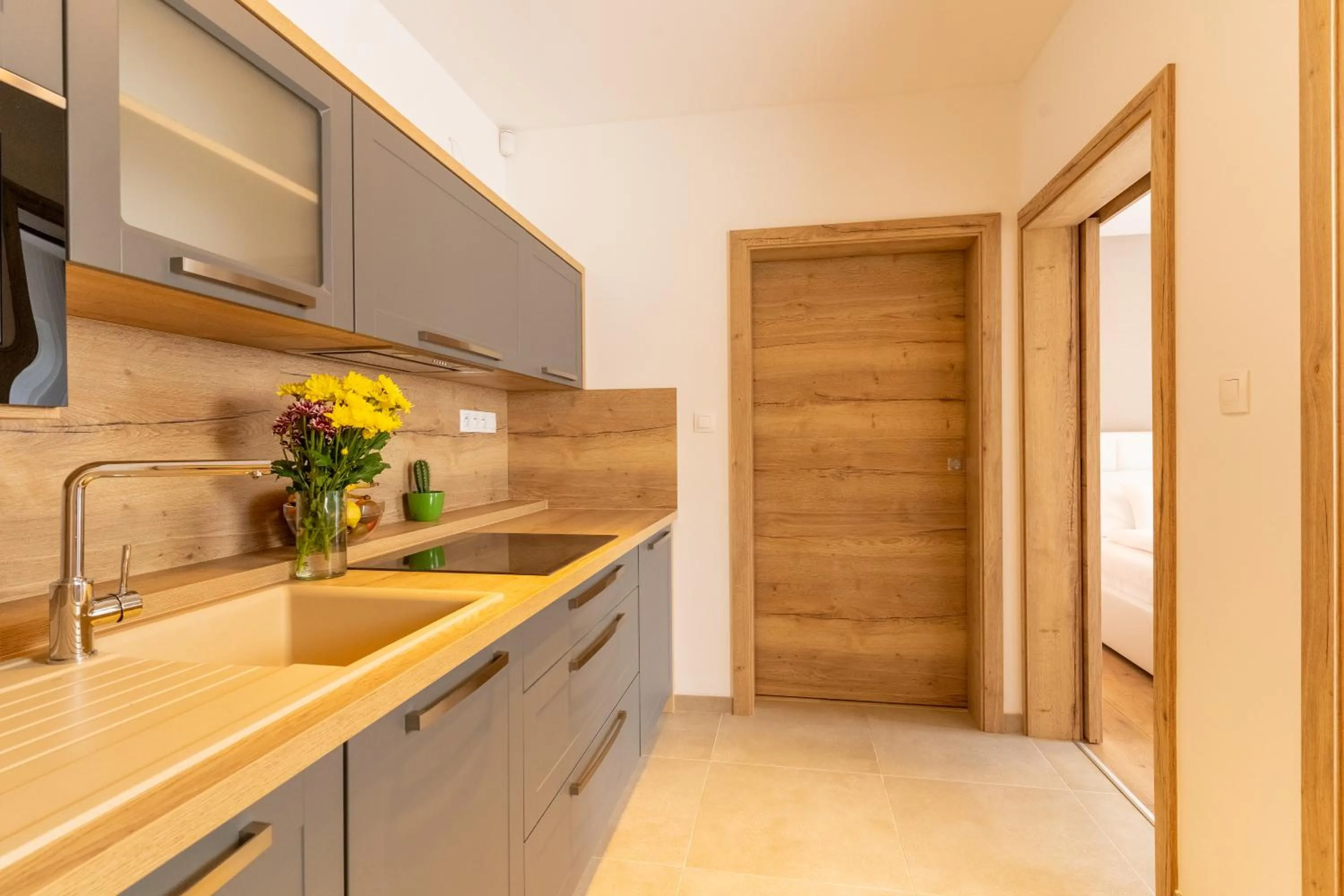 Kitchen or kitchenette in Villa Gloria Rooms & Apartments