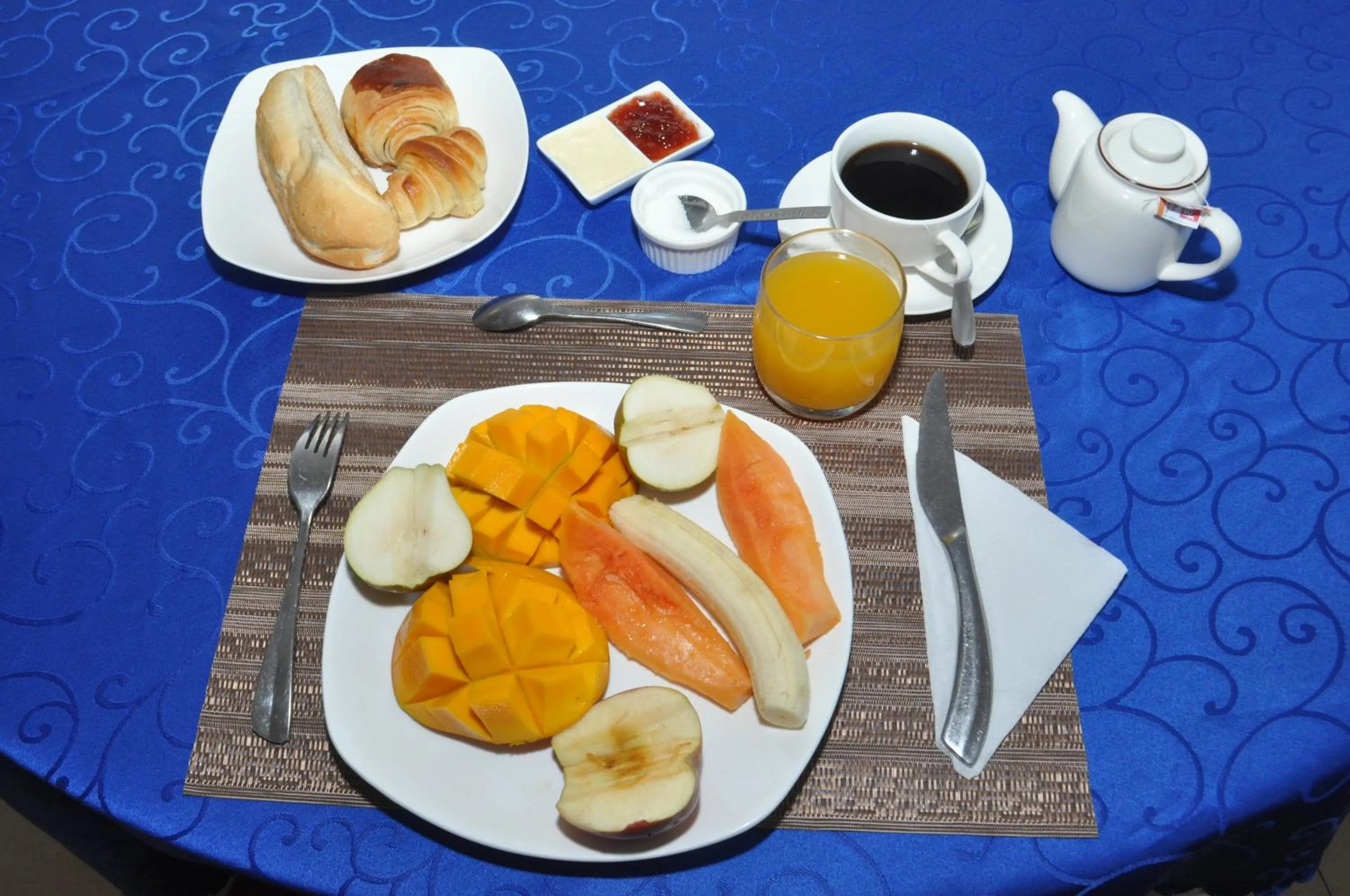 Breakfast in Hôtel Sky blue Mada