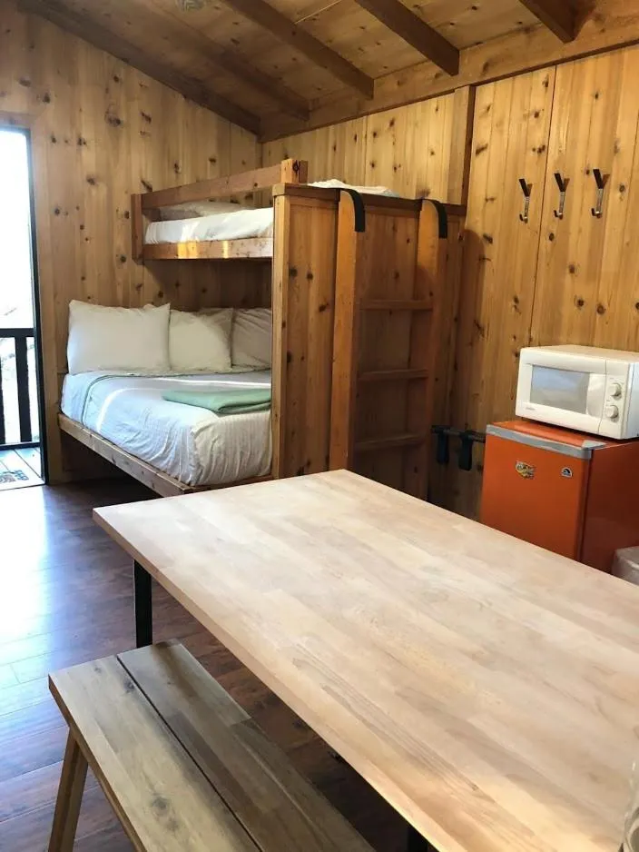 Bed in Yosemite RV Resort