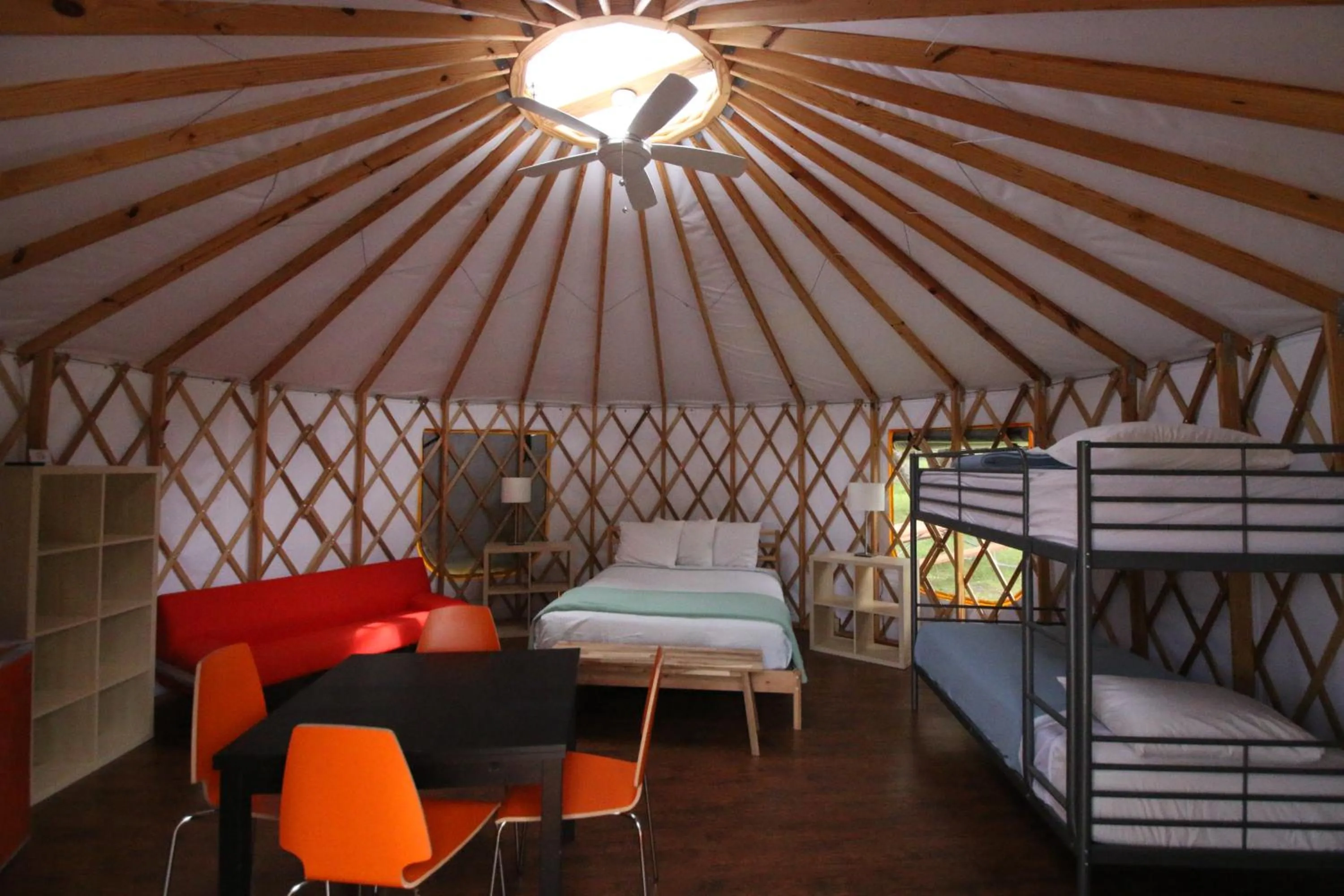 Bed in Yosemite RV Resort