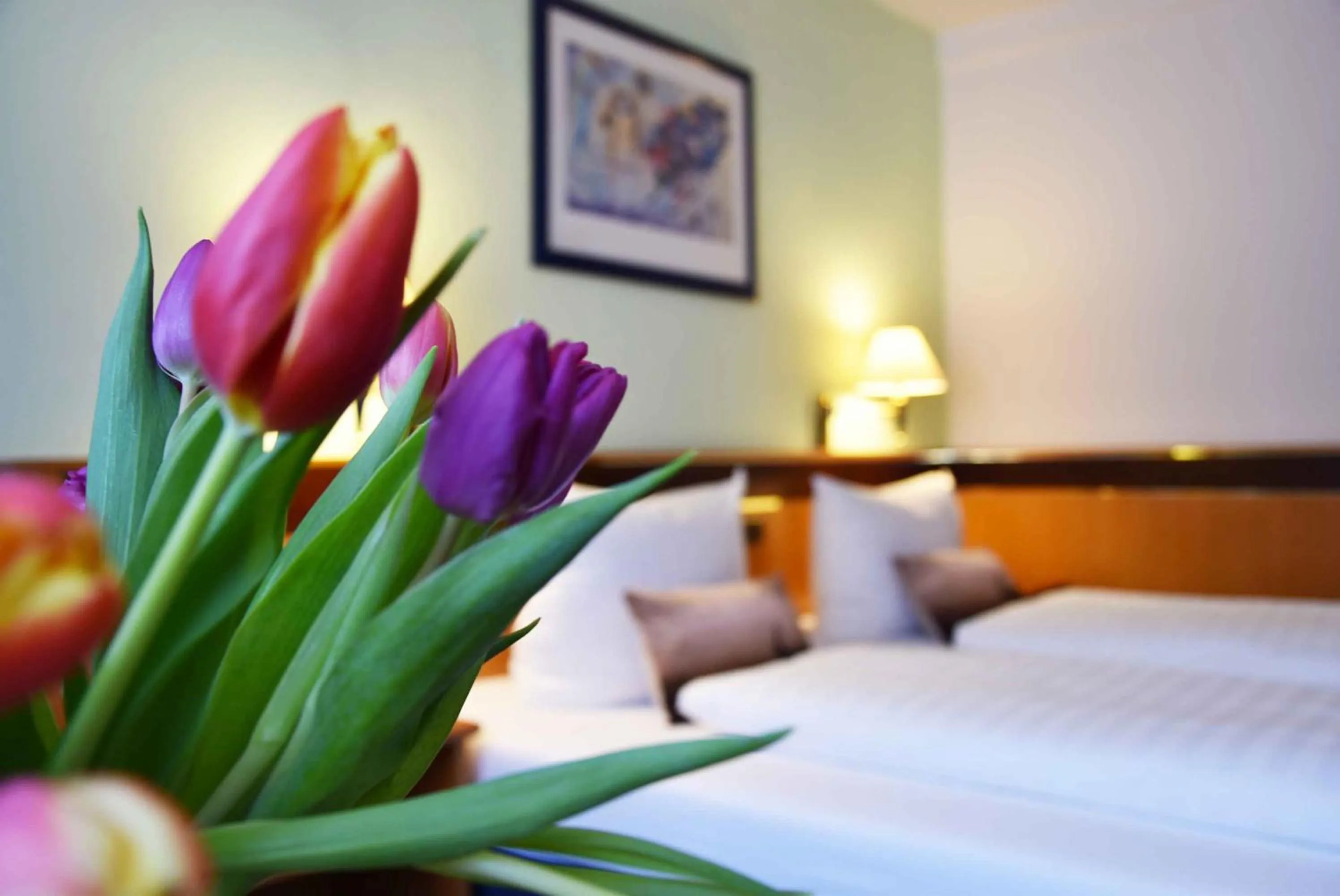 Bed in Landhotel Zum Hirsch