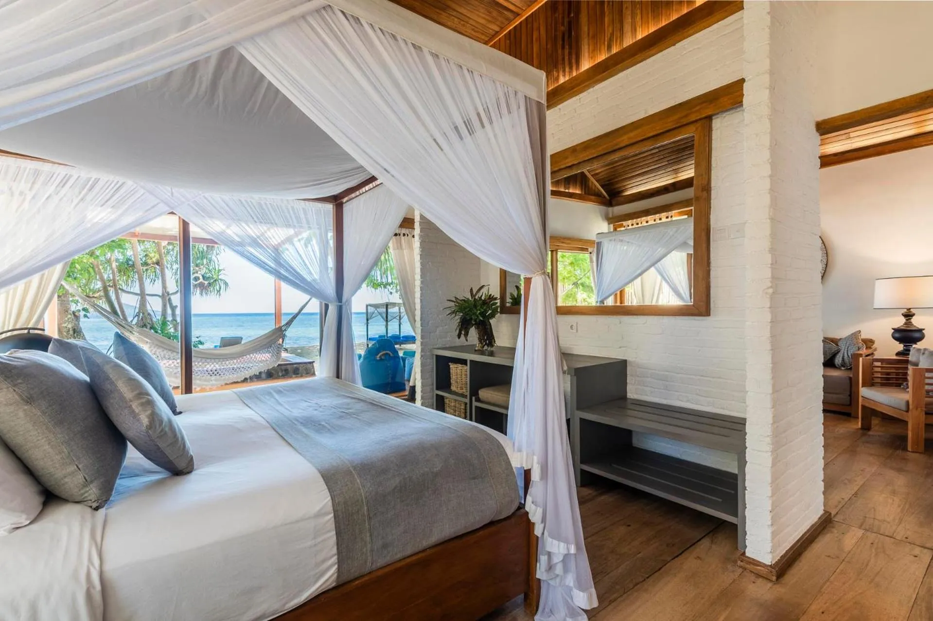 Bed in Siladen Resort & Spa