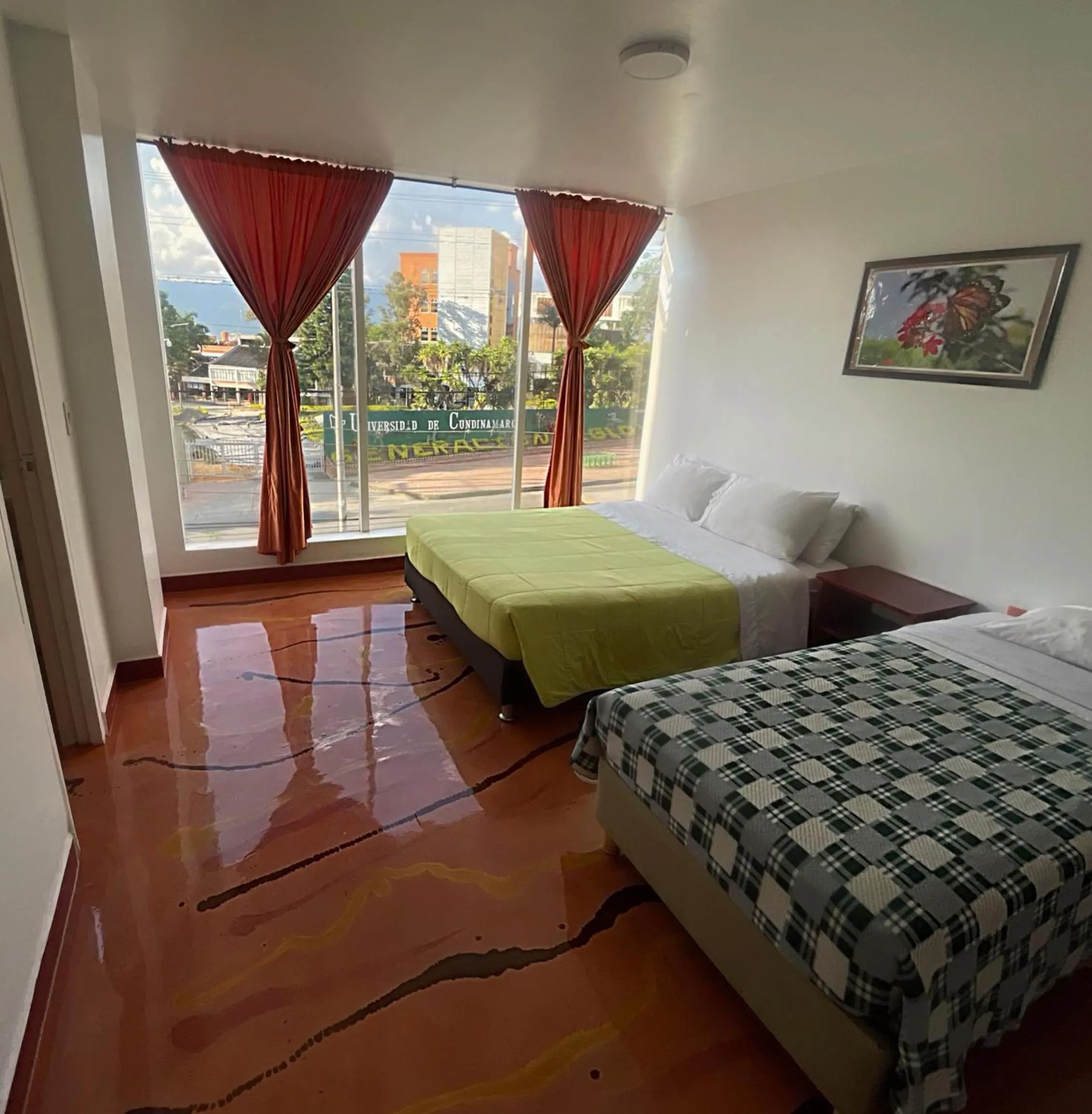 Bed in Hotel Mónaco de Fusa