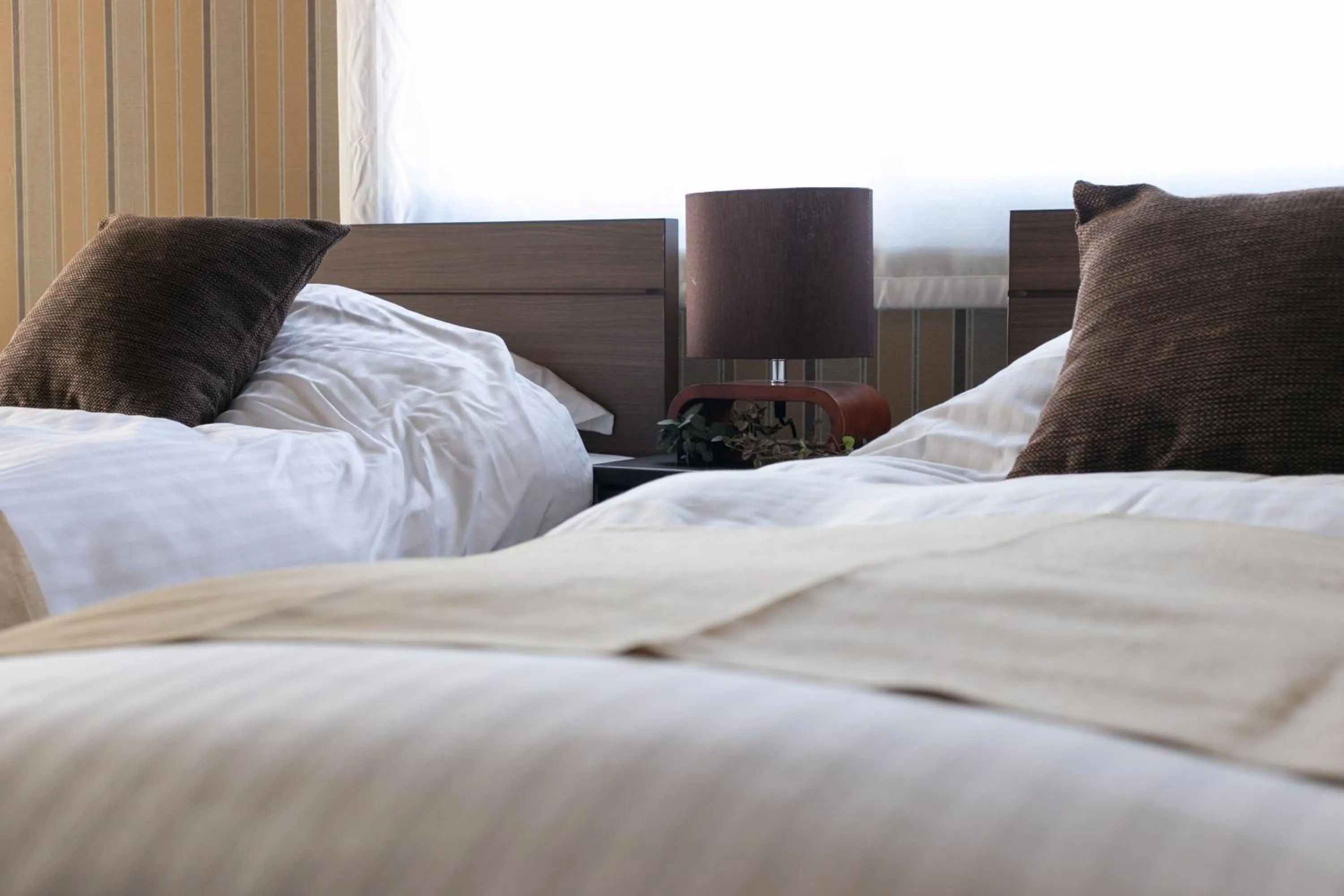 Bed in villa yawaragi