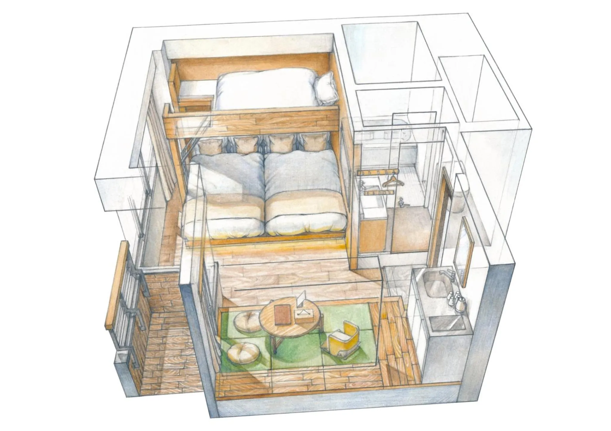 Bed in Sakura Cross Hotel Akihabara