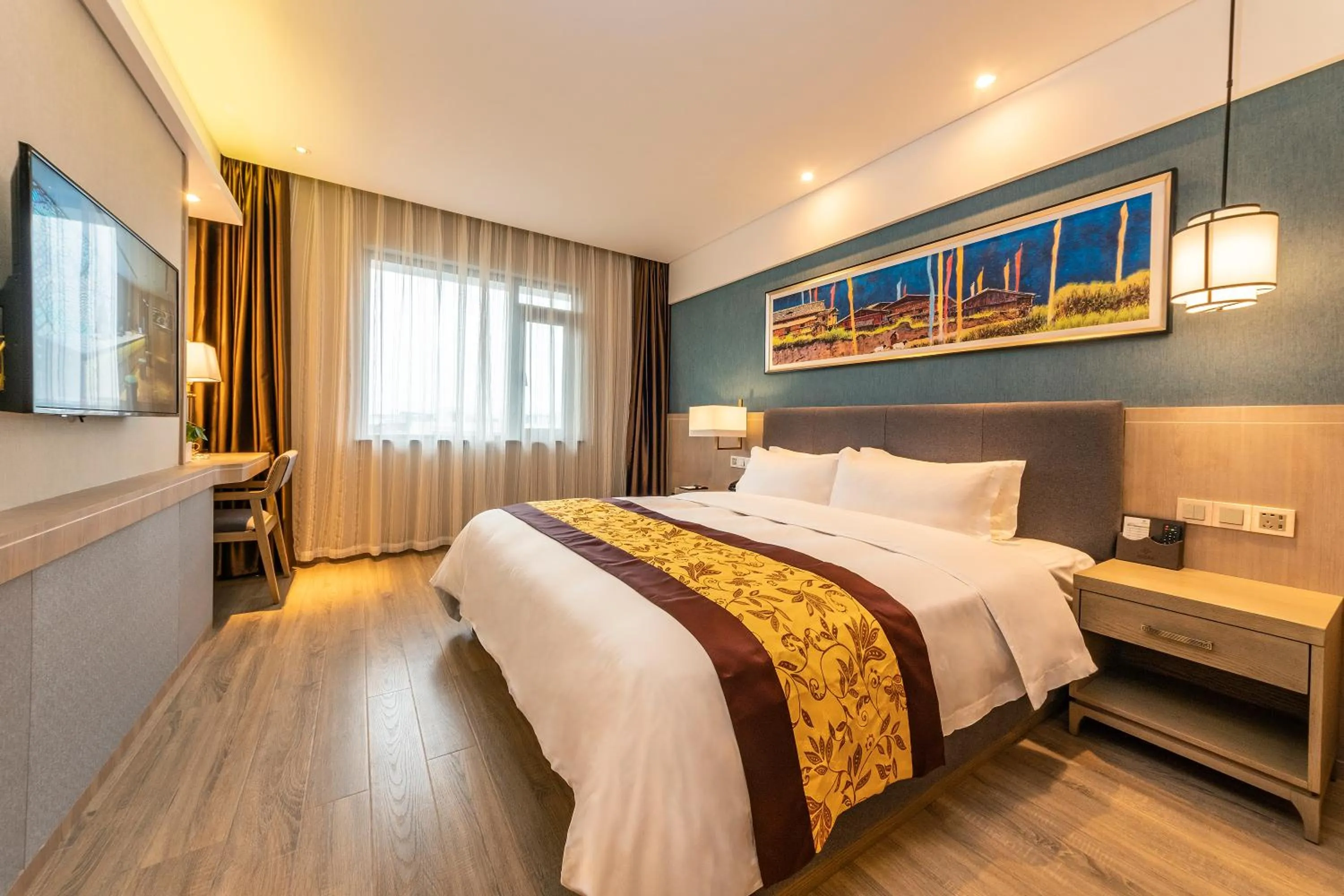 Photo of the whole room, Bed in Chengdu Jiuzhaigou Hotel