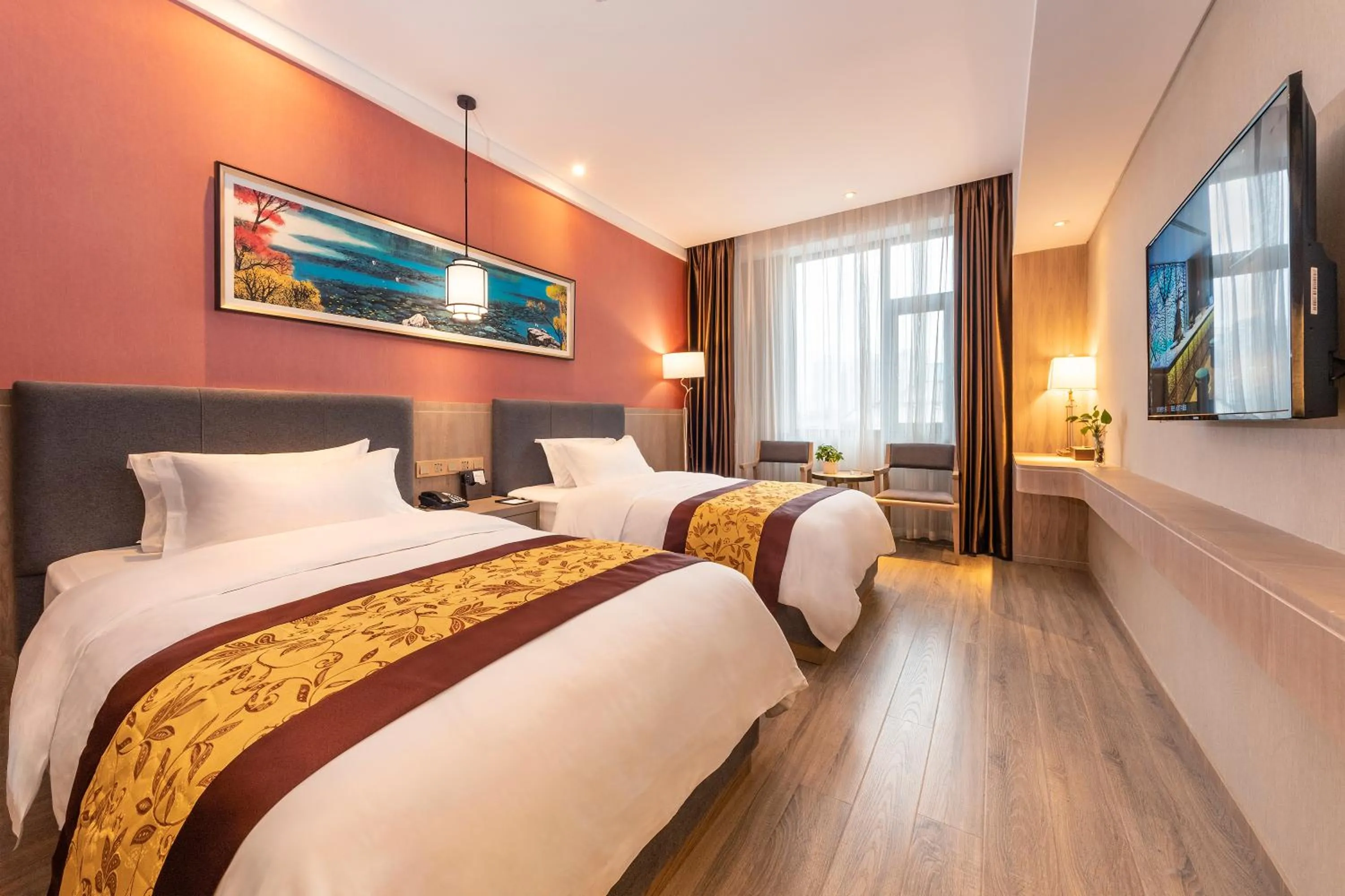 Photo of the whole room, Bed in Chengdu Jiuzhaigou Hotel