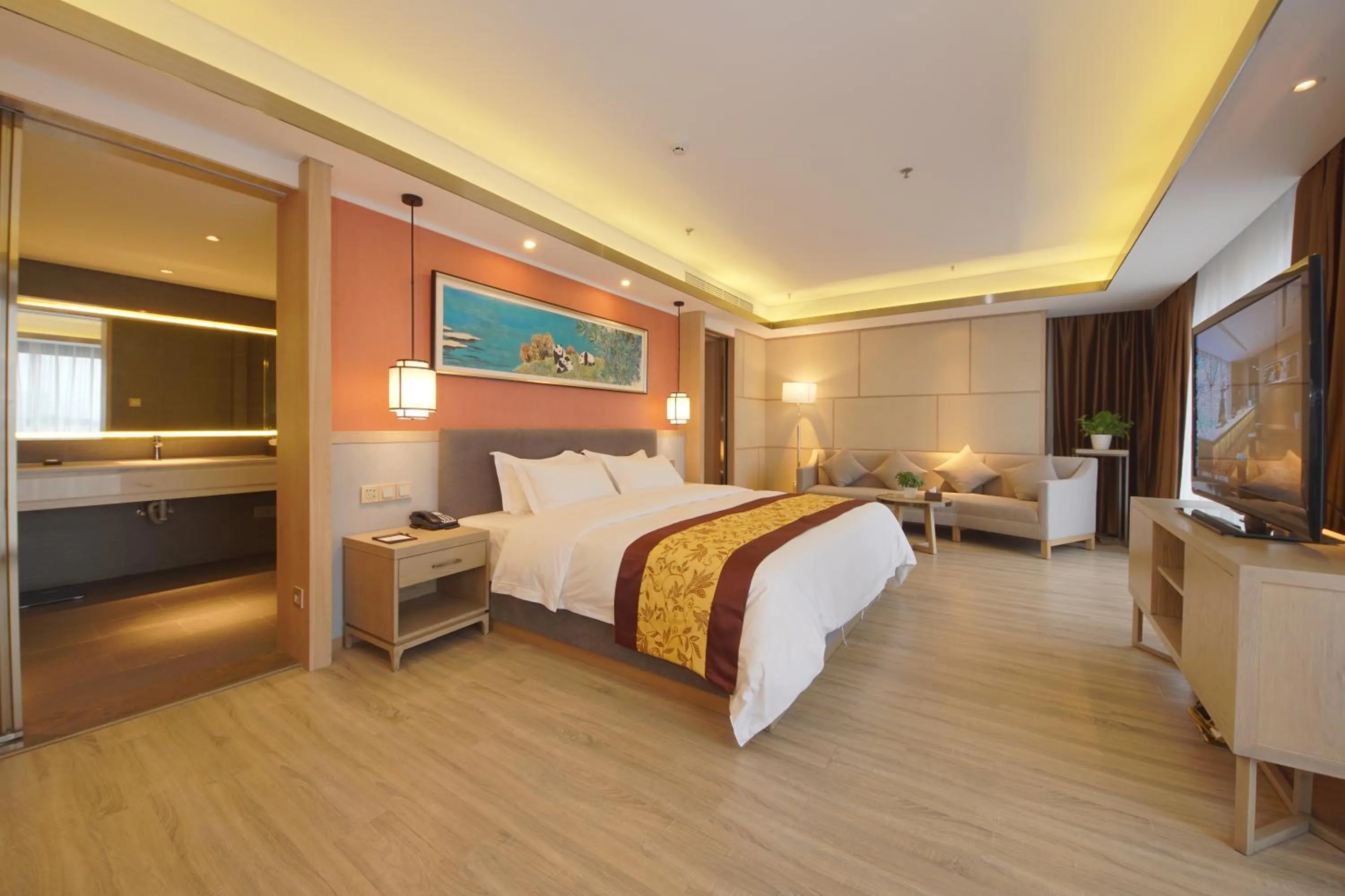 Photo of the whole room, Bed in Chengdu Jiuzhaigou Hotel