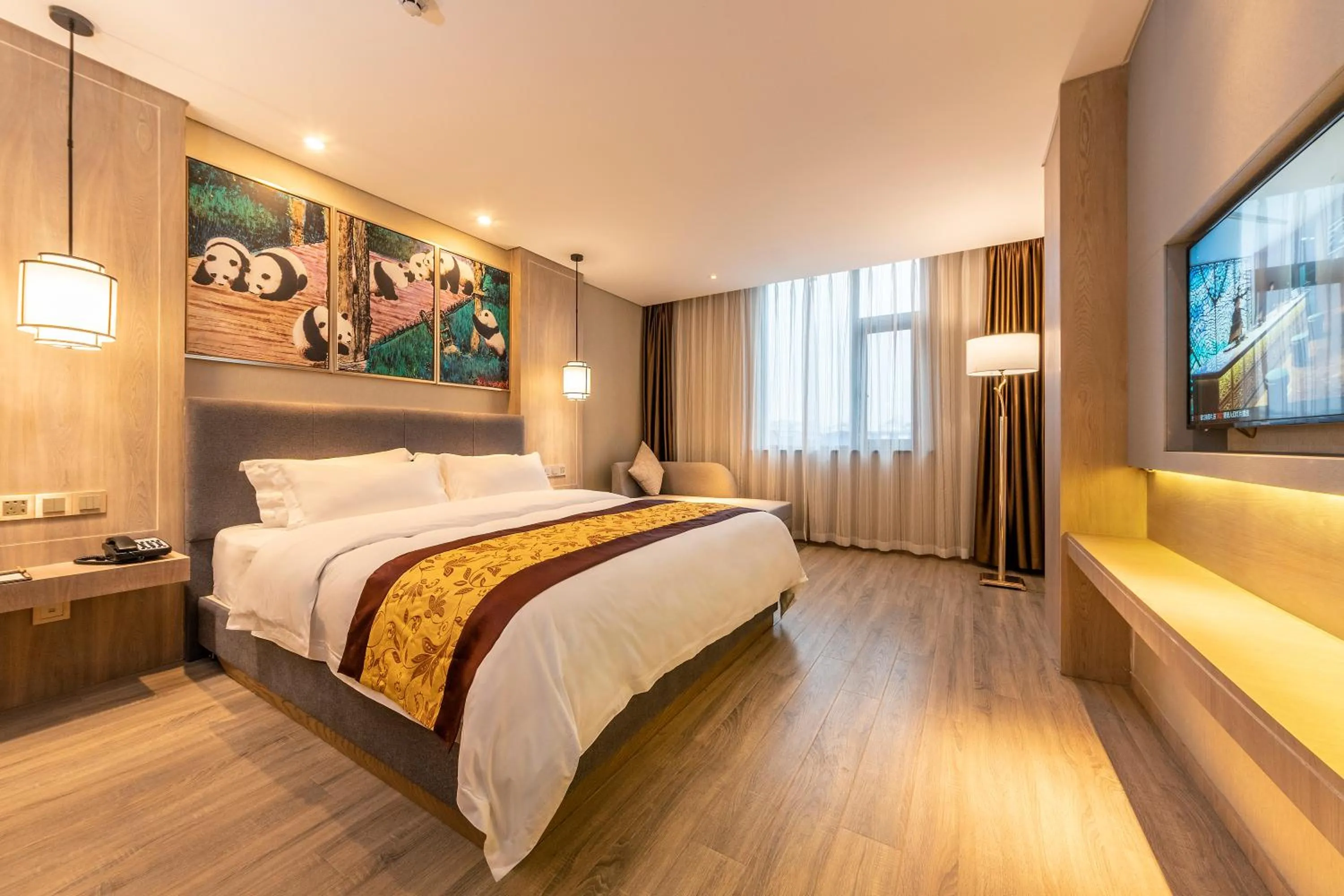 Photo of the whole room, Bed in Chengdu Jiuzhaigou Hotel