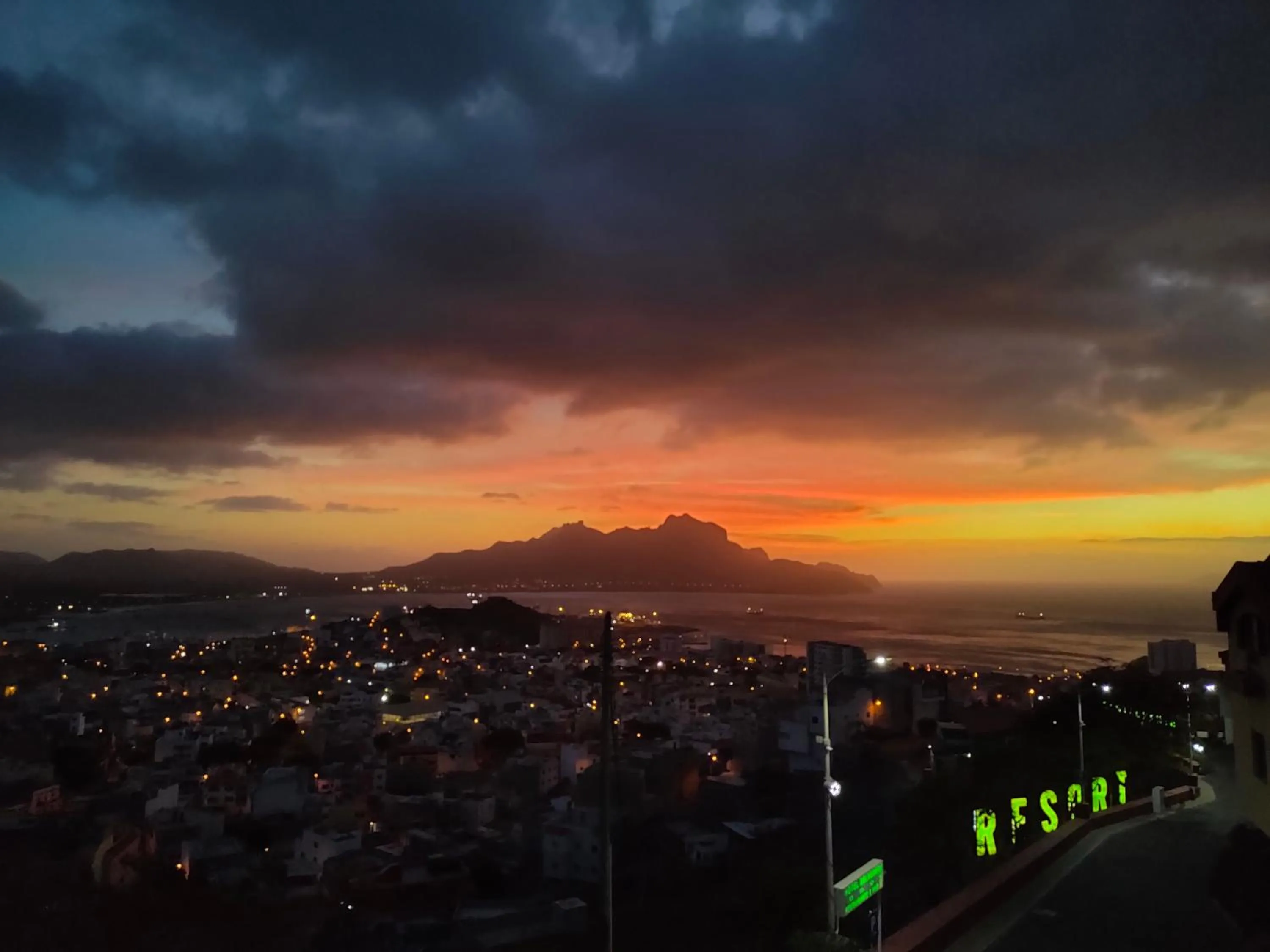 Sunset in Hotel Belvedere Mindelo, Cabo Verde