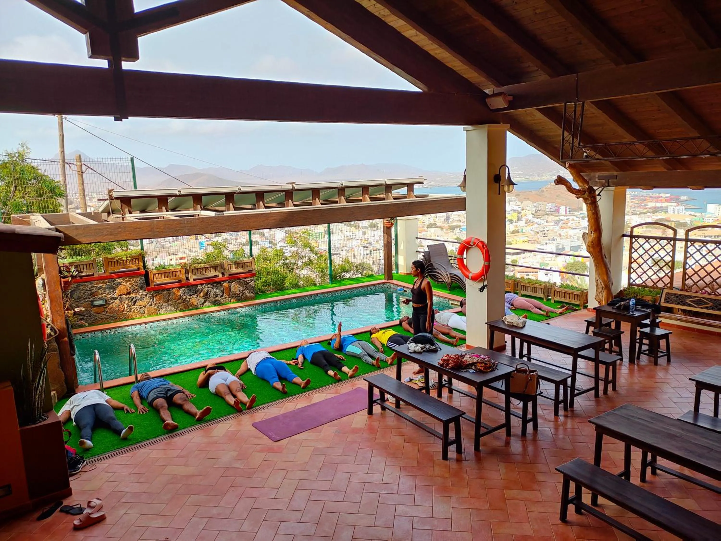 Swimming pool in Hotel Belvedere Mindelo, Cabo Verde