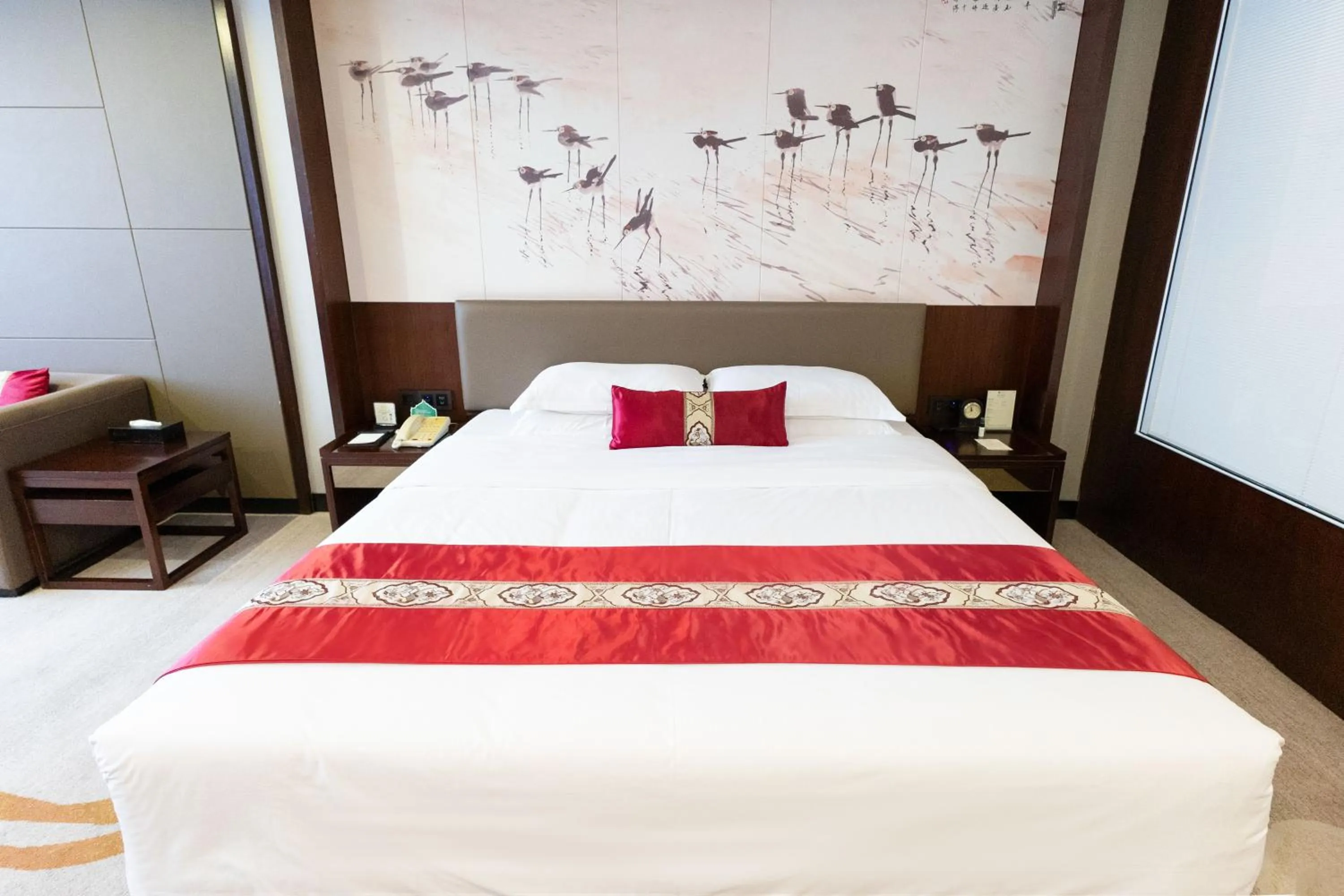 Bed in Guangdong Yingbin Hotel