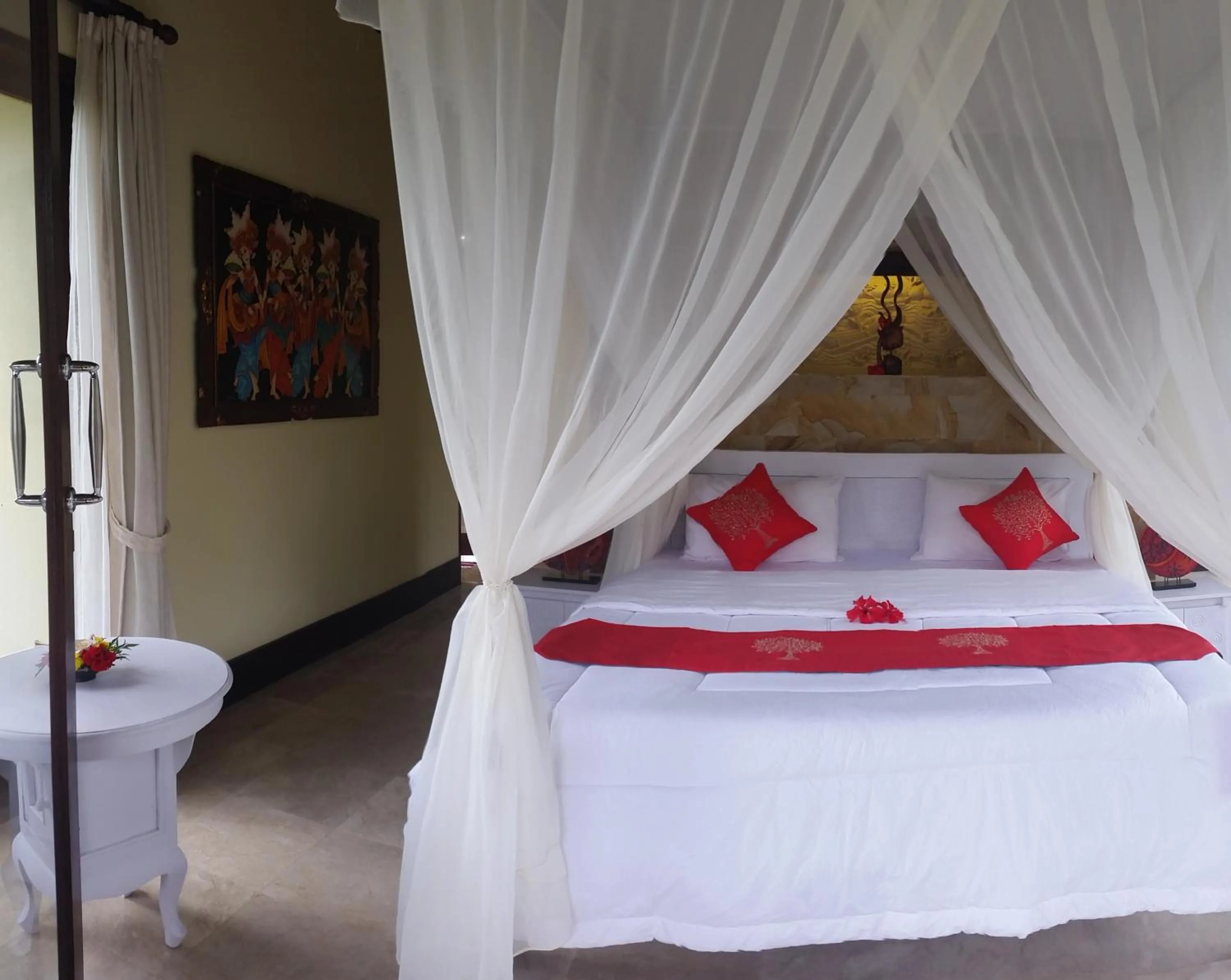 Seating area, Bed in Toyabali-Resort, Boutique Beach Villas