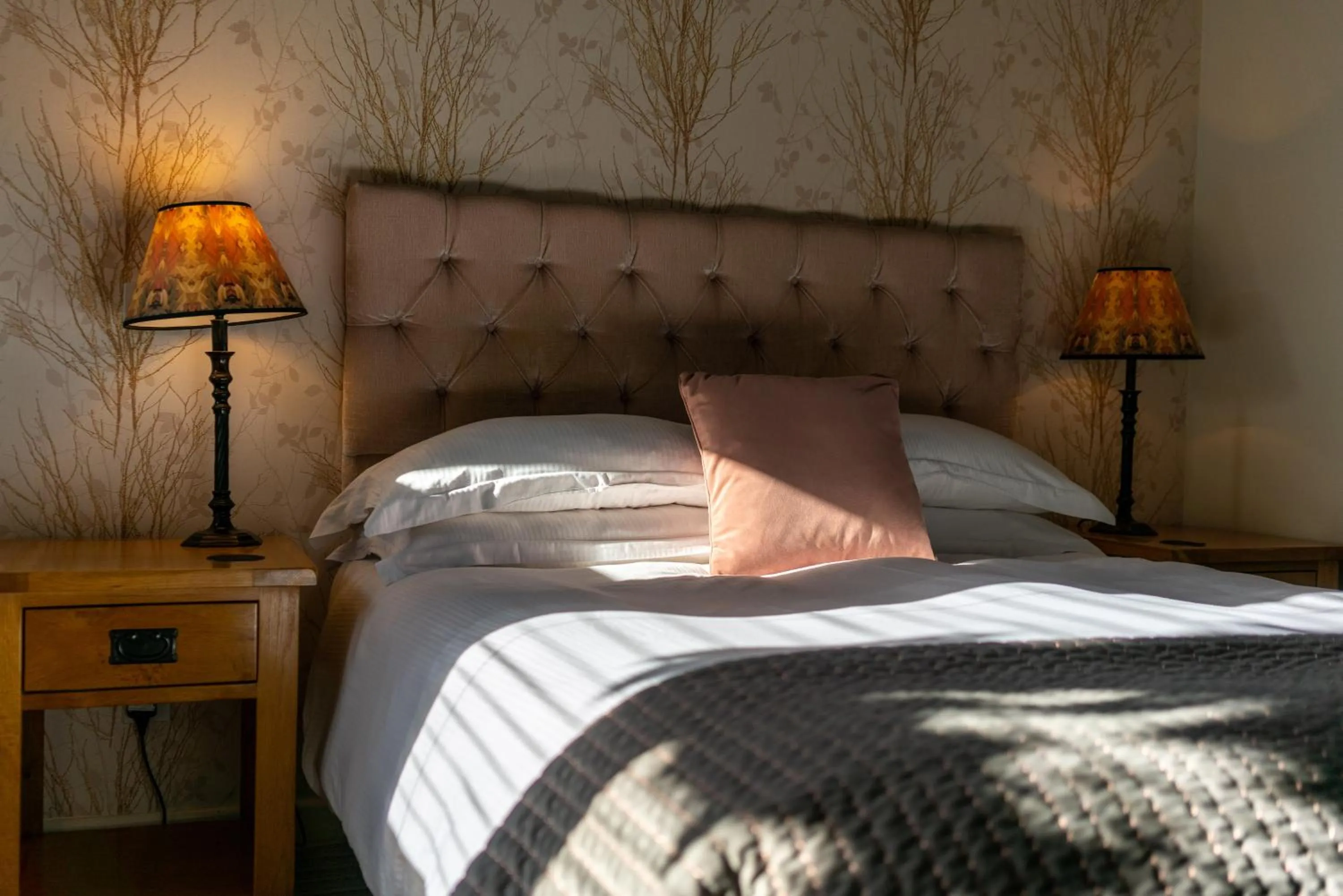 Bed in The Royal Oak Inn