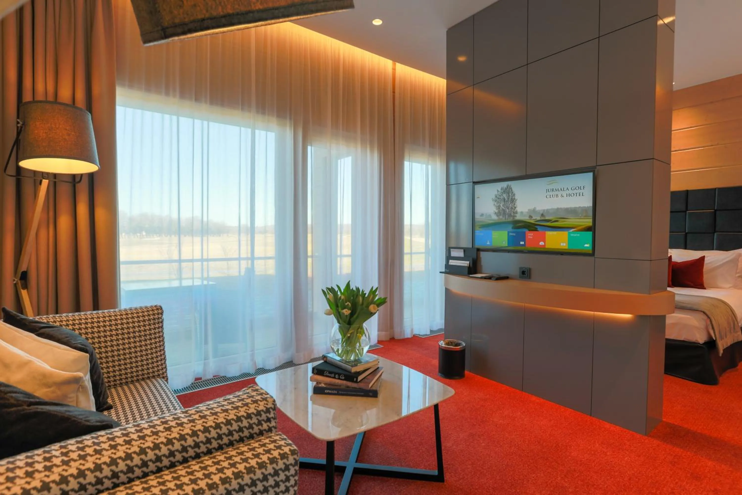 Balcony/Terrace, Bed in Jurmala Golf Club&Hotel