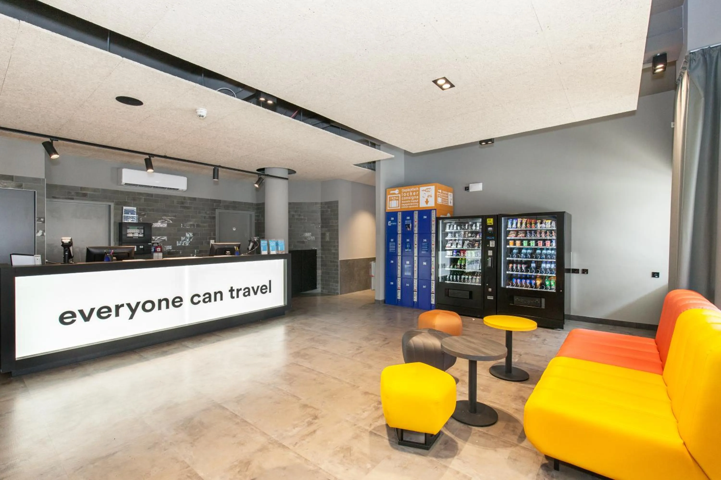 Lobby or reception in a&o Frankfurt Galluswarte