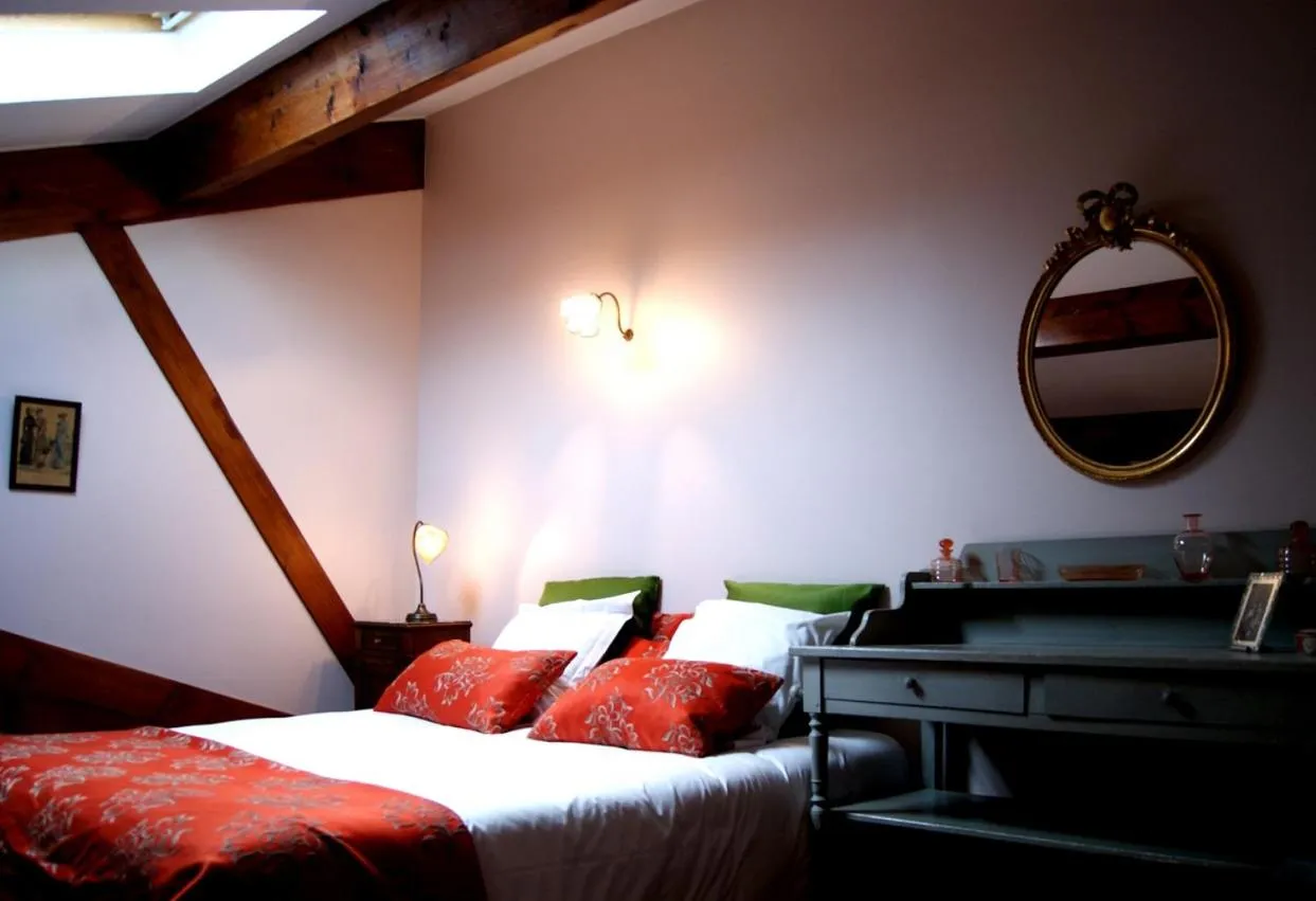 Bed in Logis Hotel - Restaurant La Marbrerie