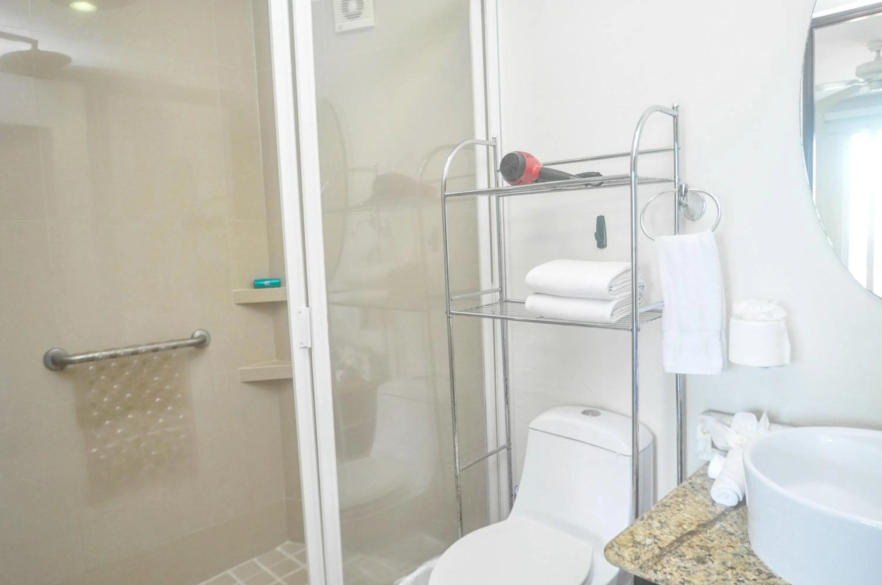 Bathroom in Phenomenal Location Near Beach & 5th with Stunning Roof Pool