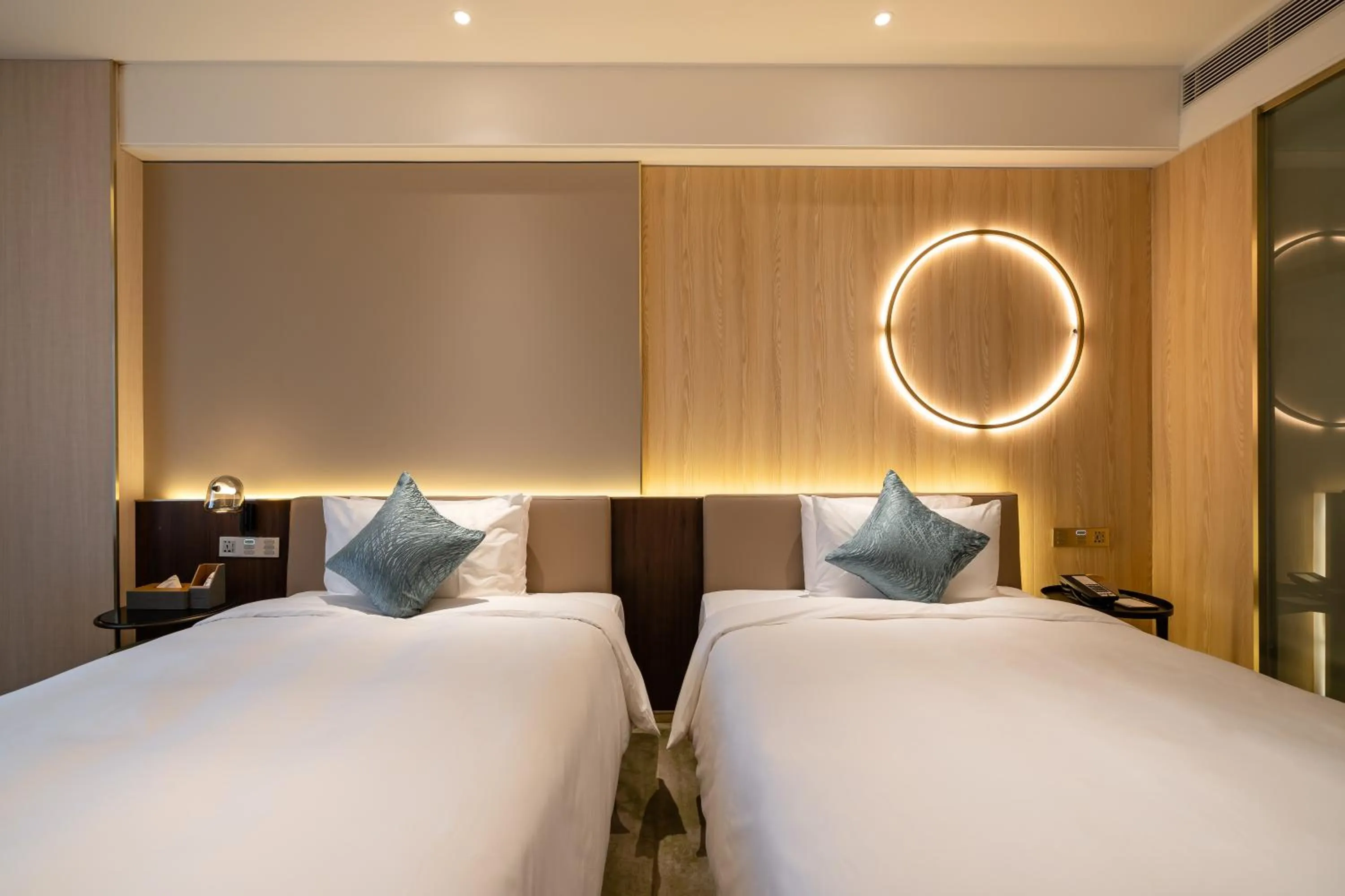 Bed in Anban Hotel Shenzhen