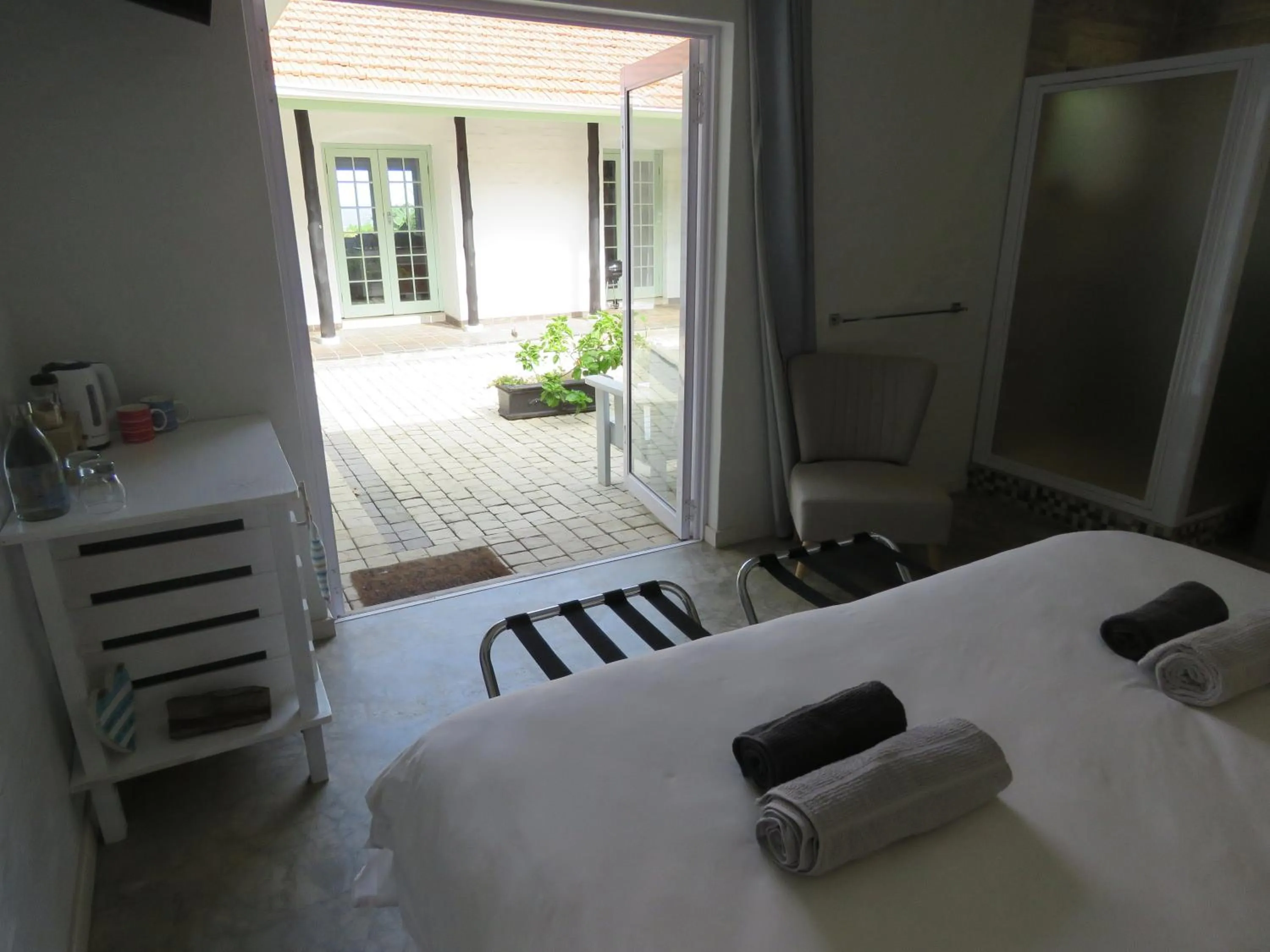 Patio, Bed in Bare Feet Retreat B&B