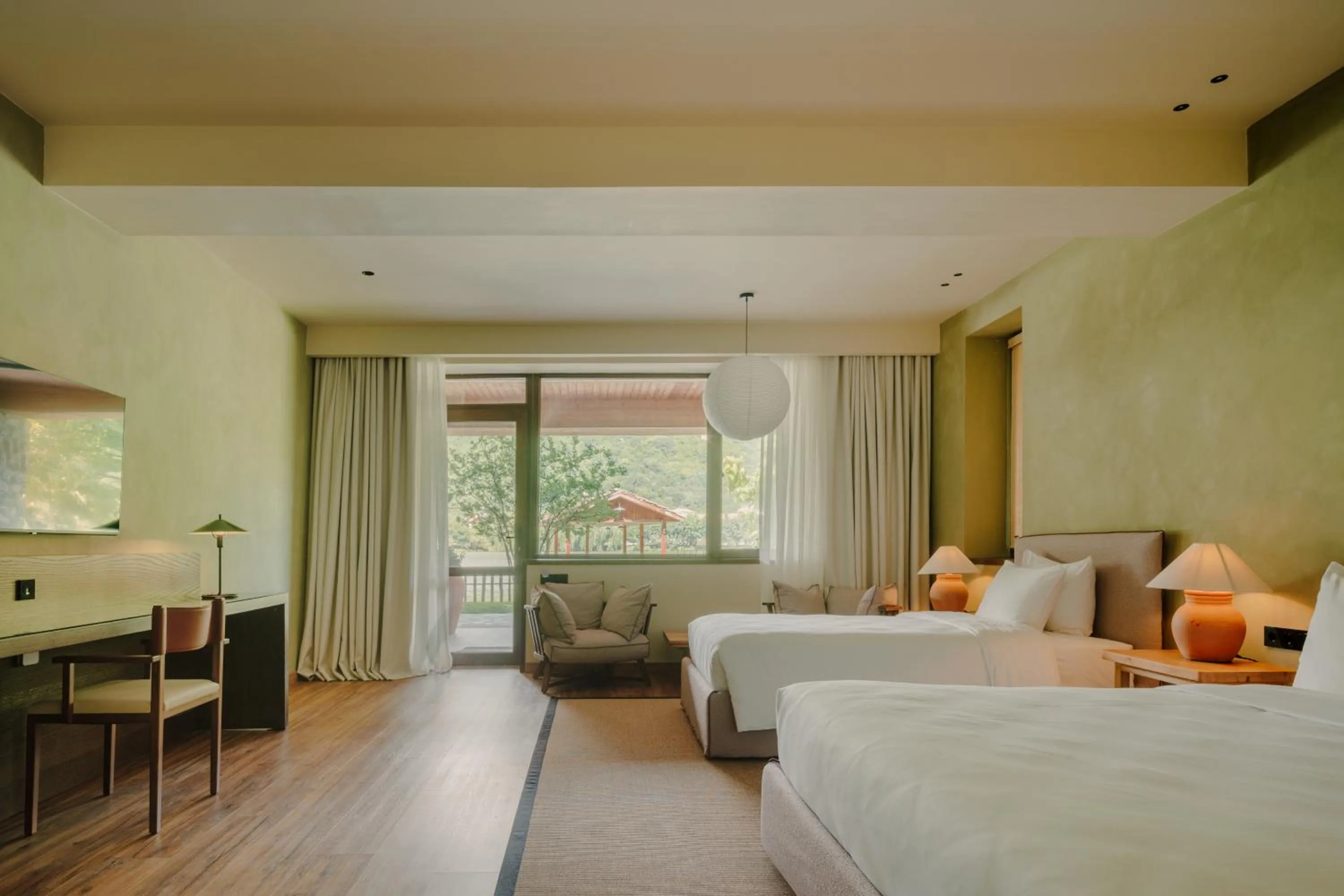 Bed in Lopota Lake Resort & Spa