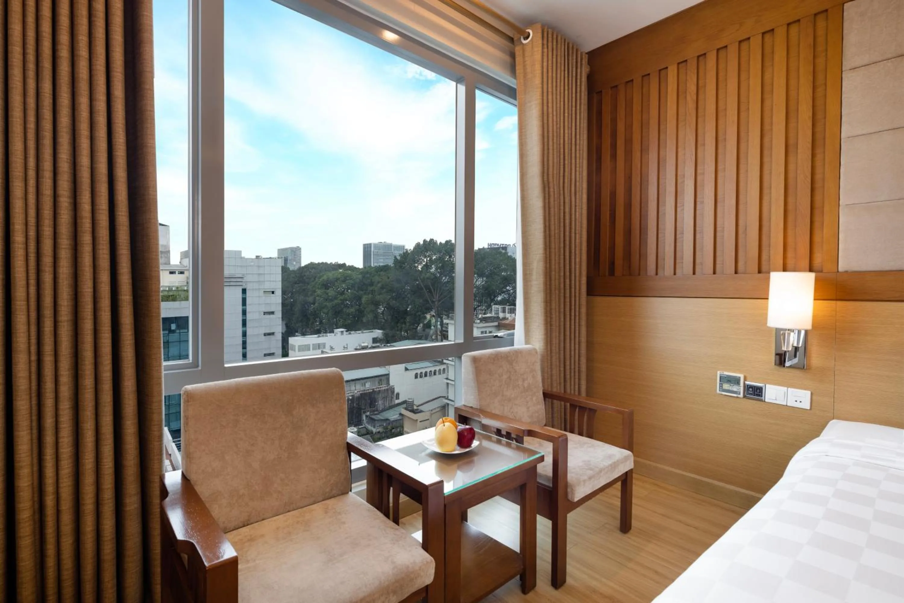 View (from property/room), Bed in Eden Star Saigon Hotel