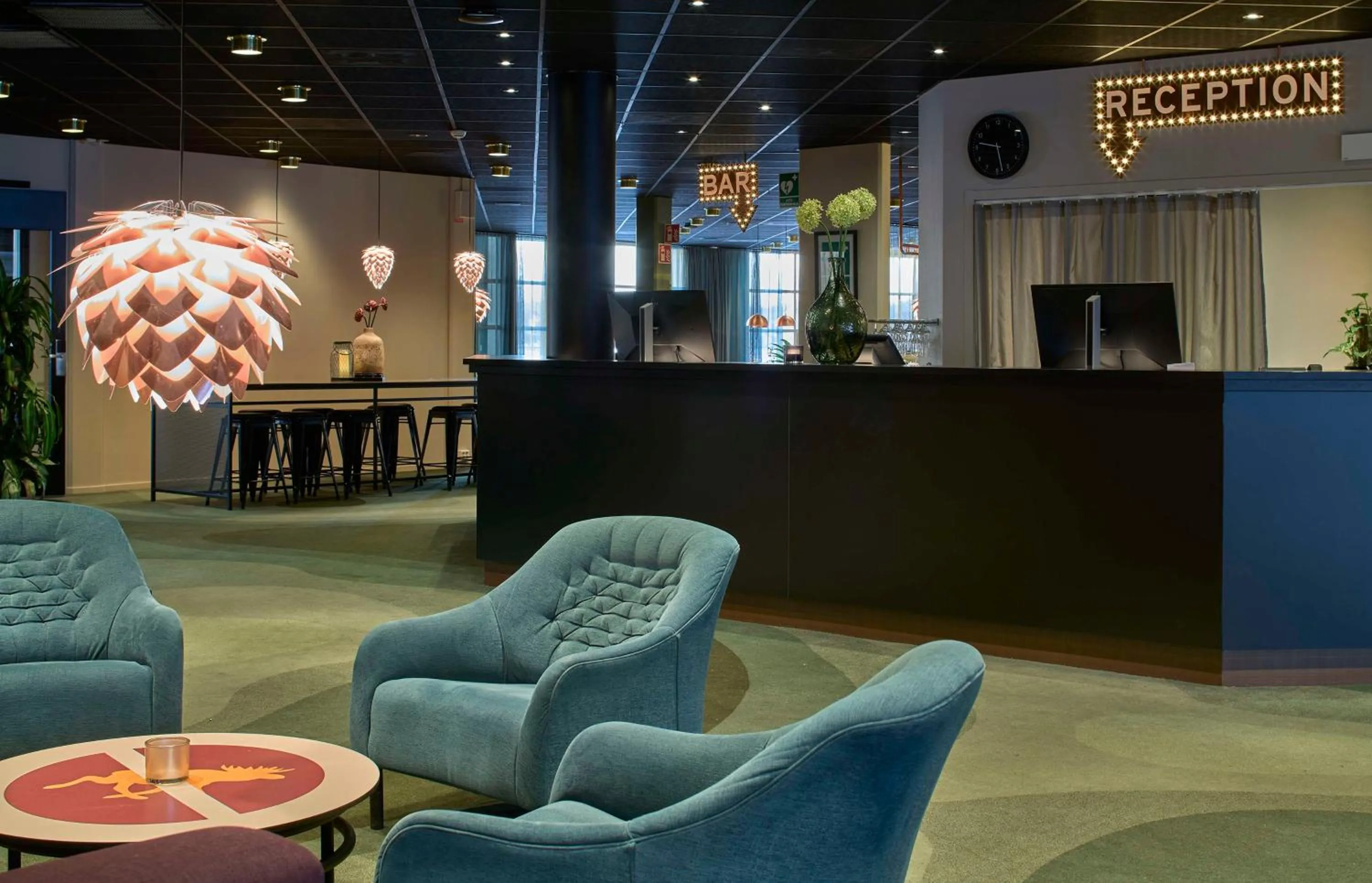 Lobby or reception in Scandic Bollnäs