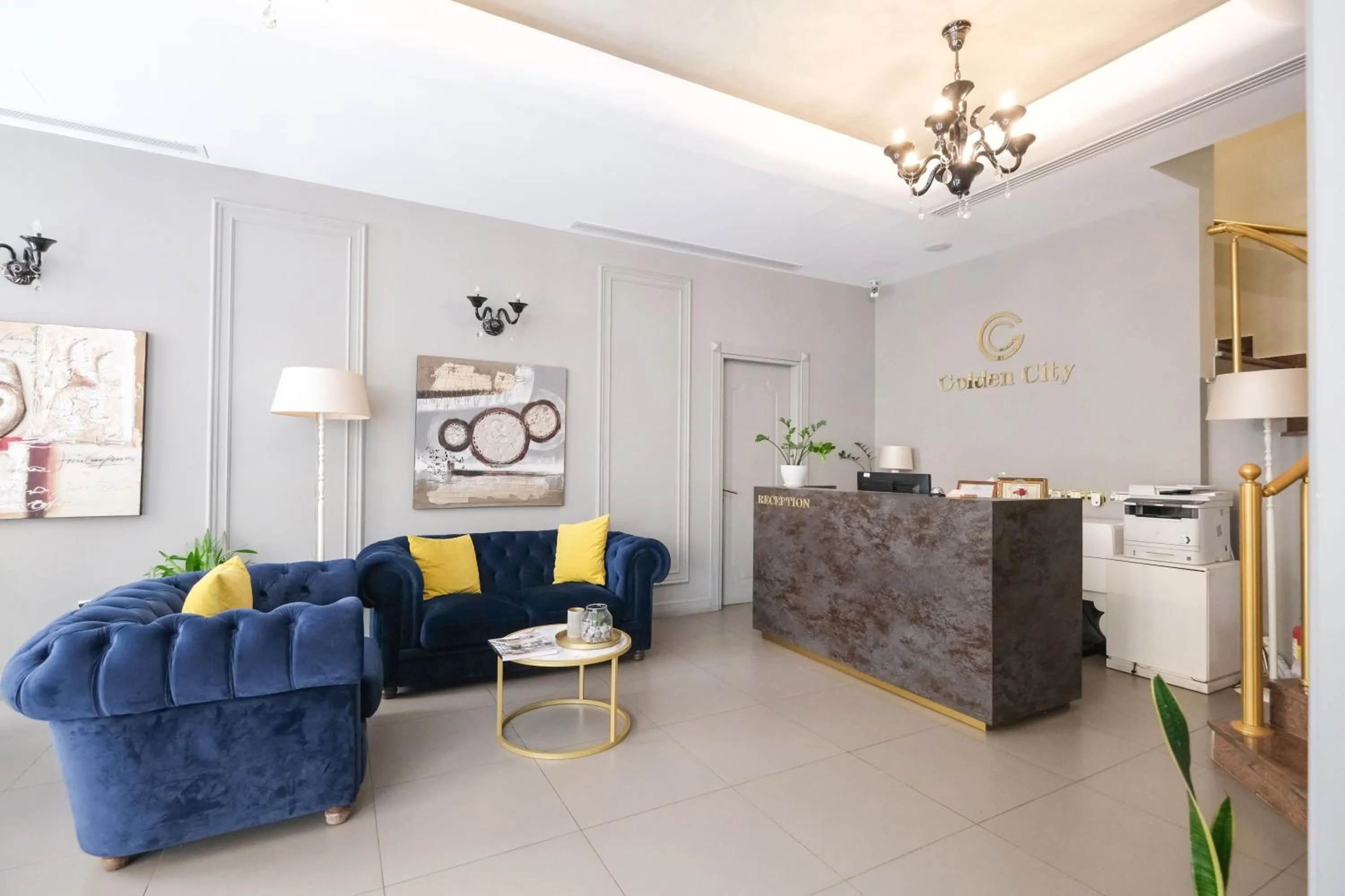 Lobby or reception in Golden City Hotel , Tirana
