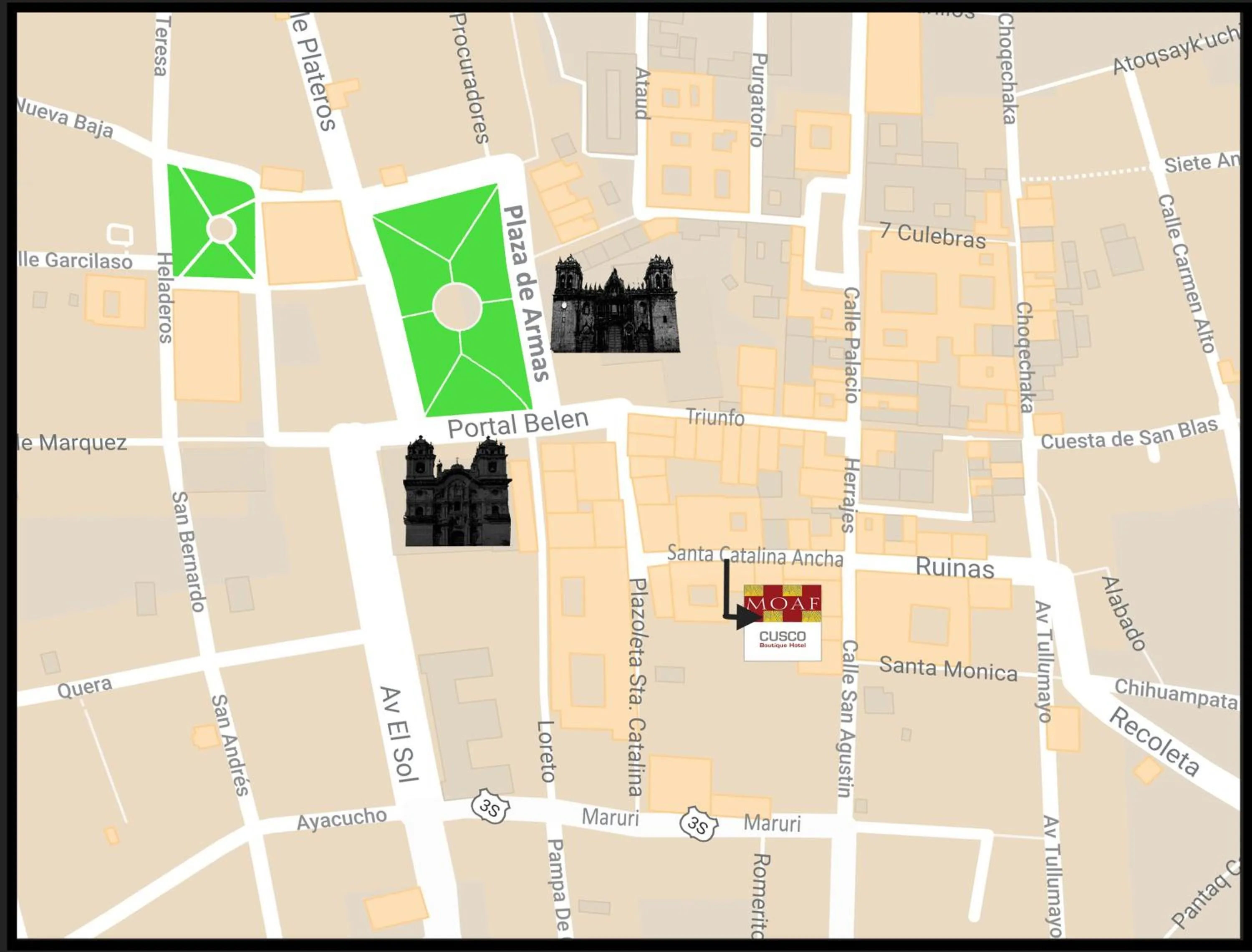 Floor plan in MOAF Cusco Boutique Hotel