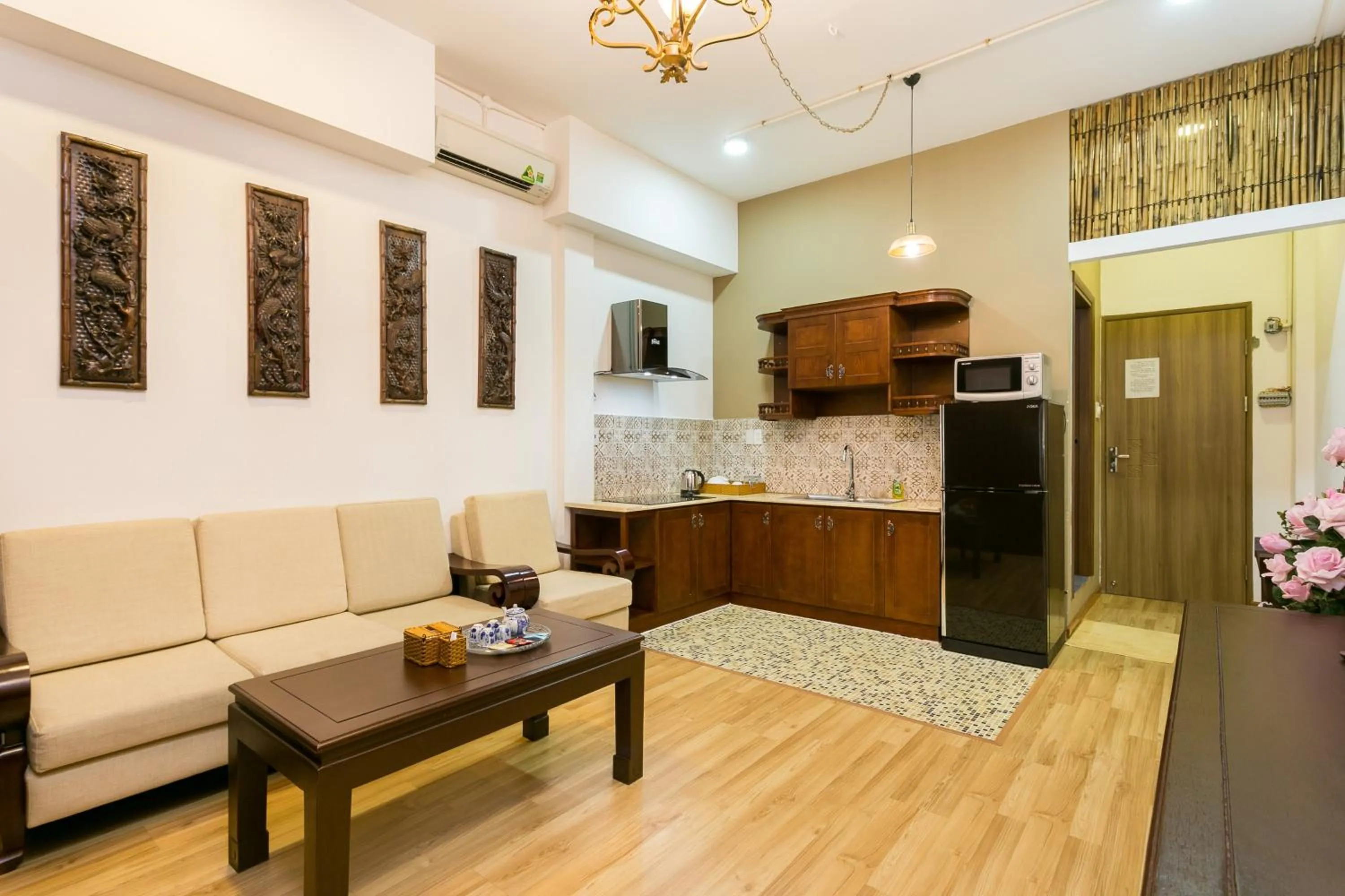 Kitchen or kitchenette in Indochine Ben Thanh Hotel & Apartments