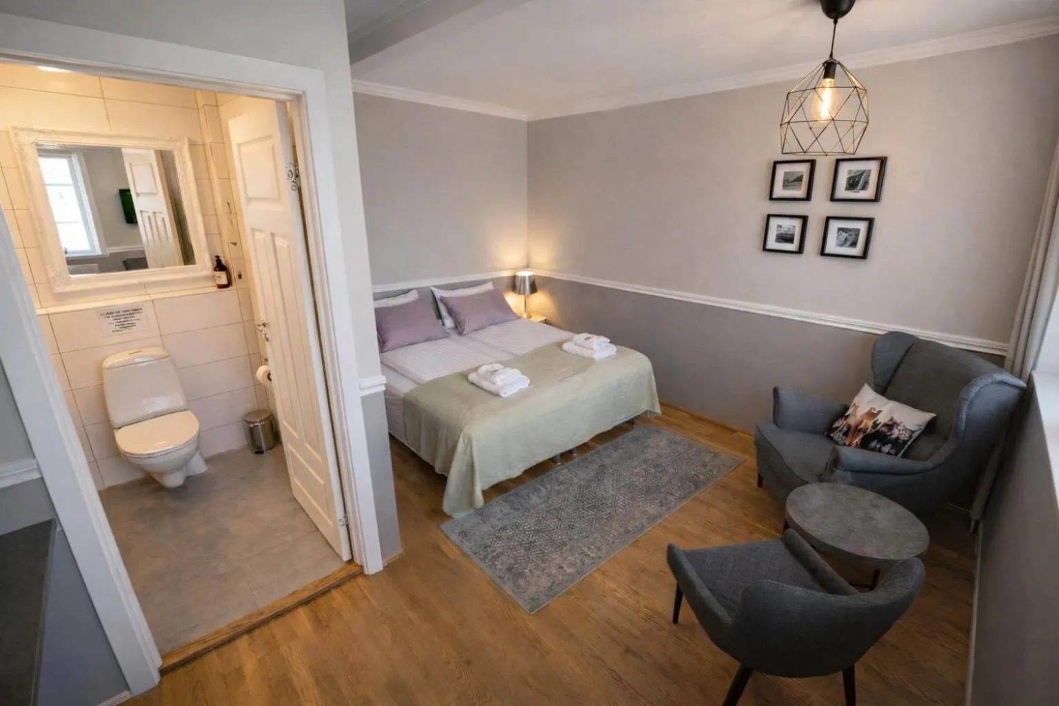 Bed in Hótel Lækur