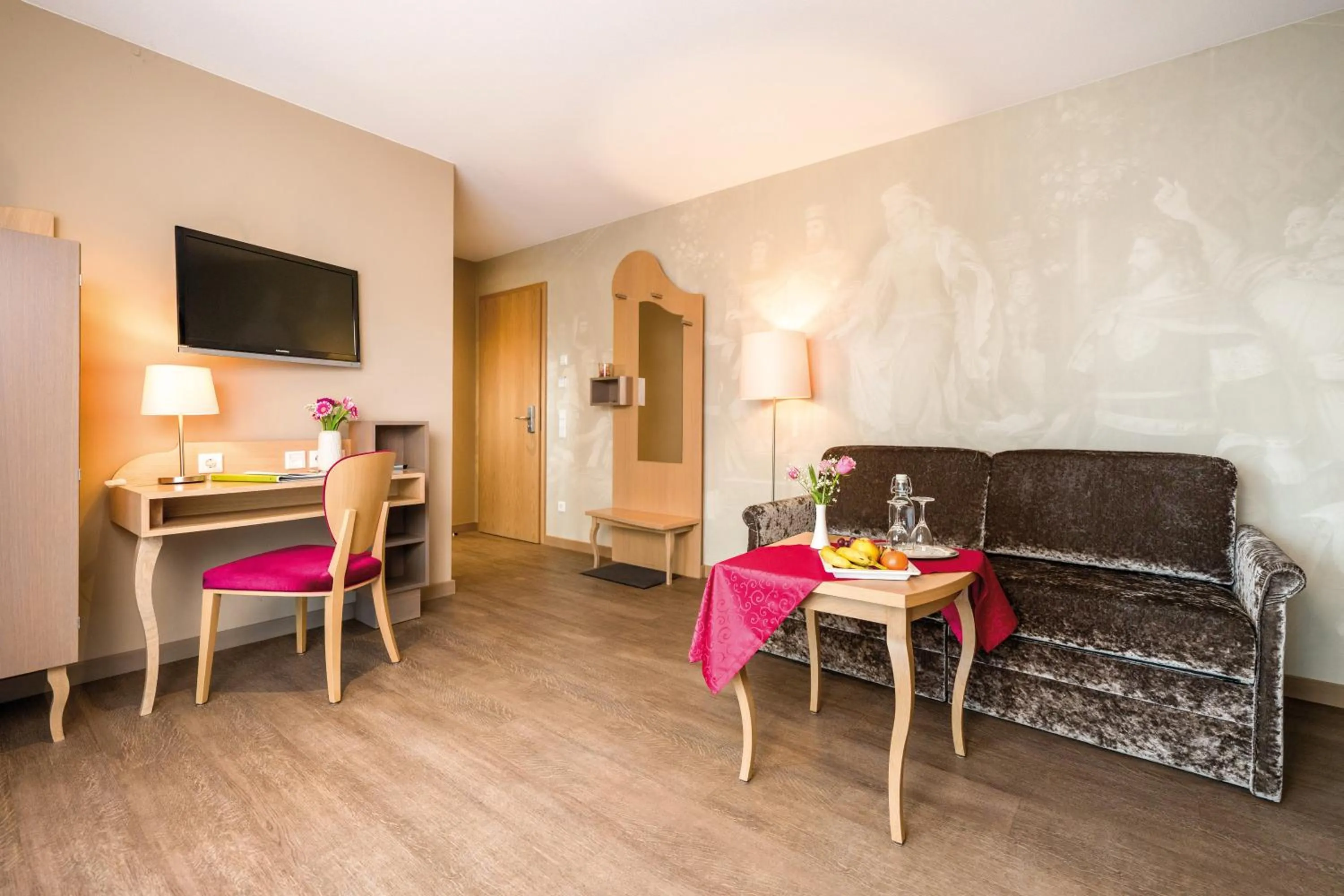 Seating area in Villa Ludwig Suite Hotel