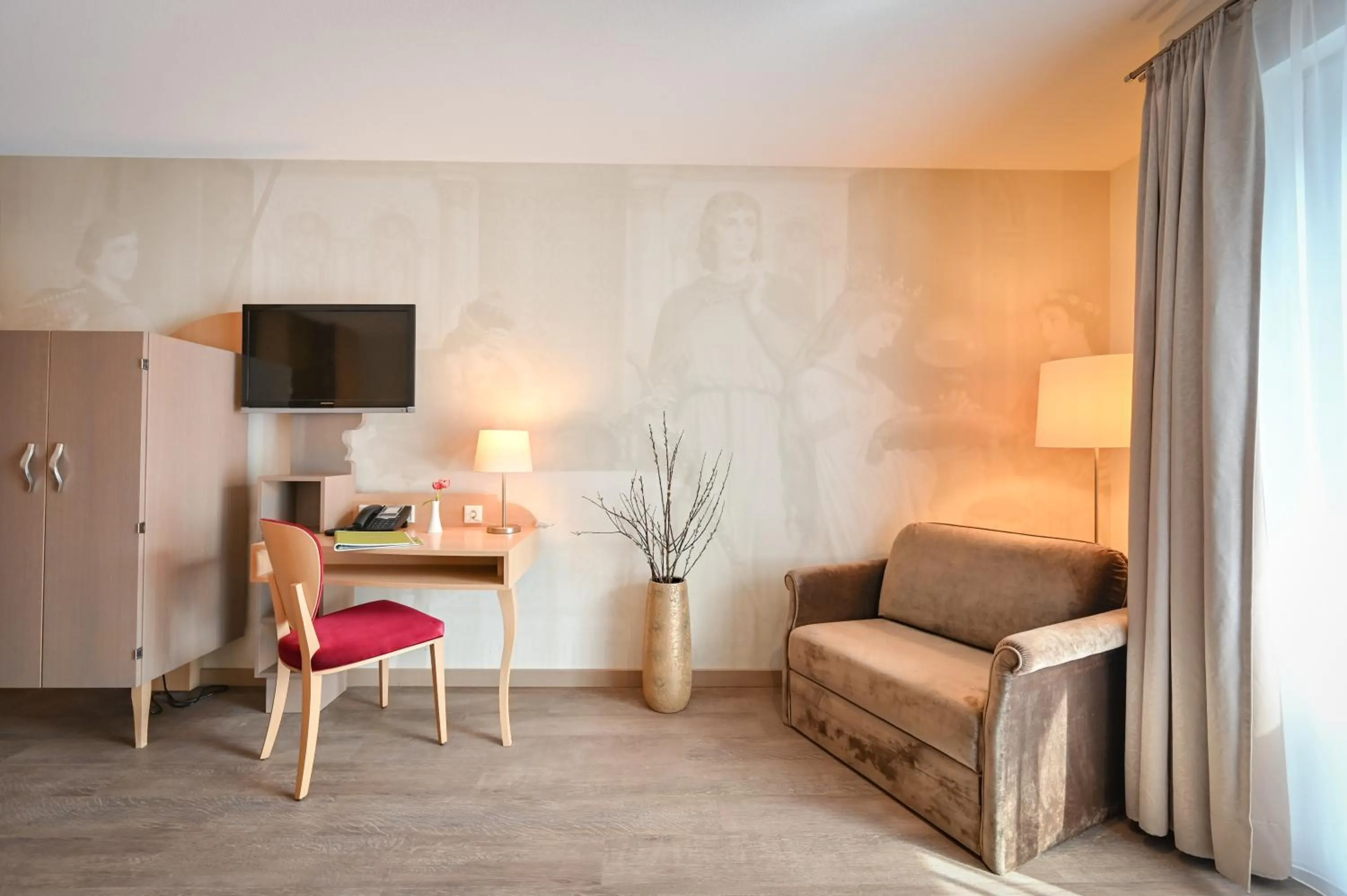 Seating area in Villa Ludwig Suite Hotel