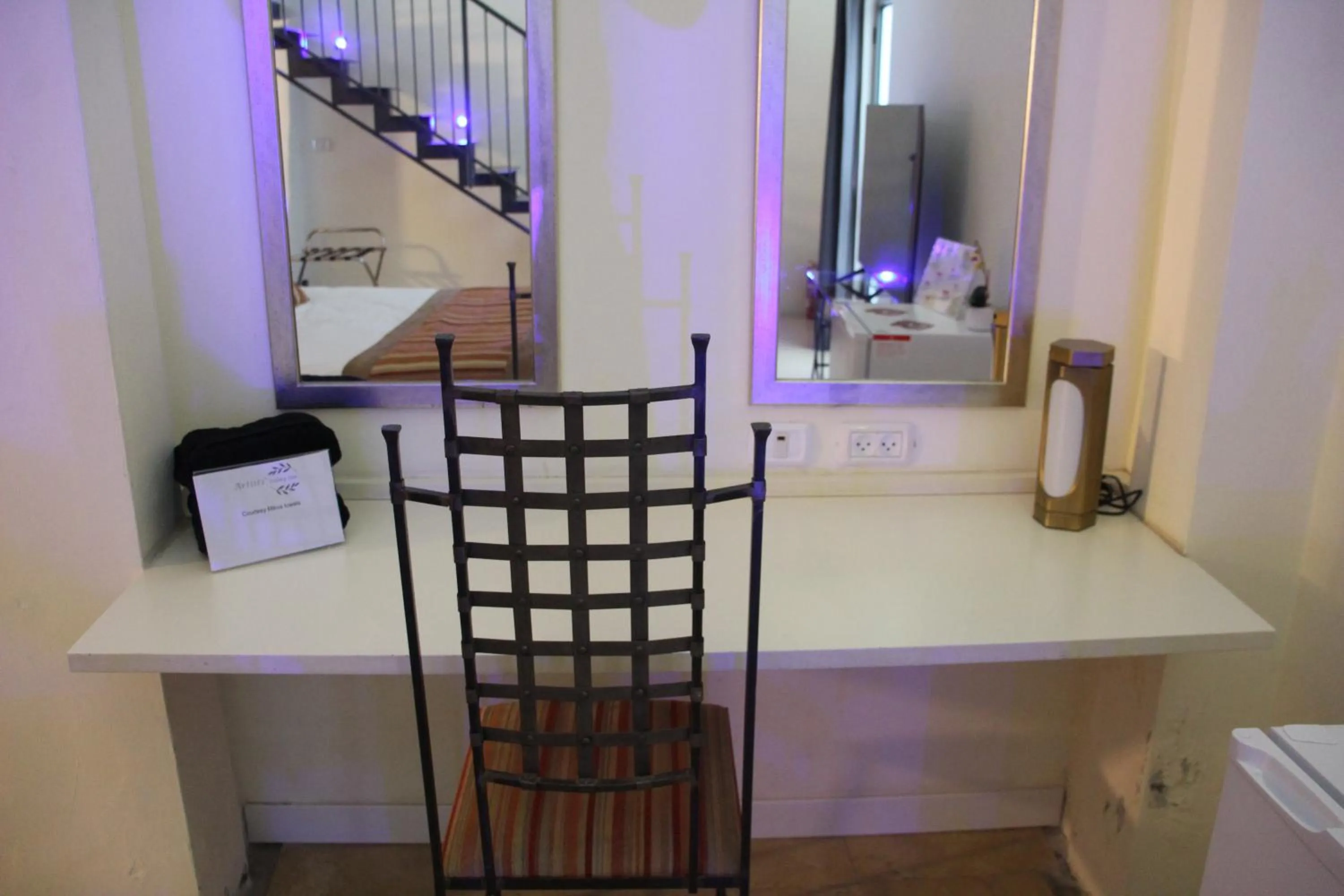 Seating area in Artists' Colony Inn Zefat