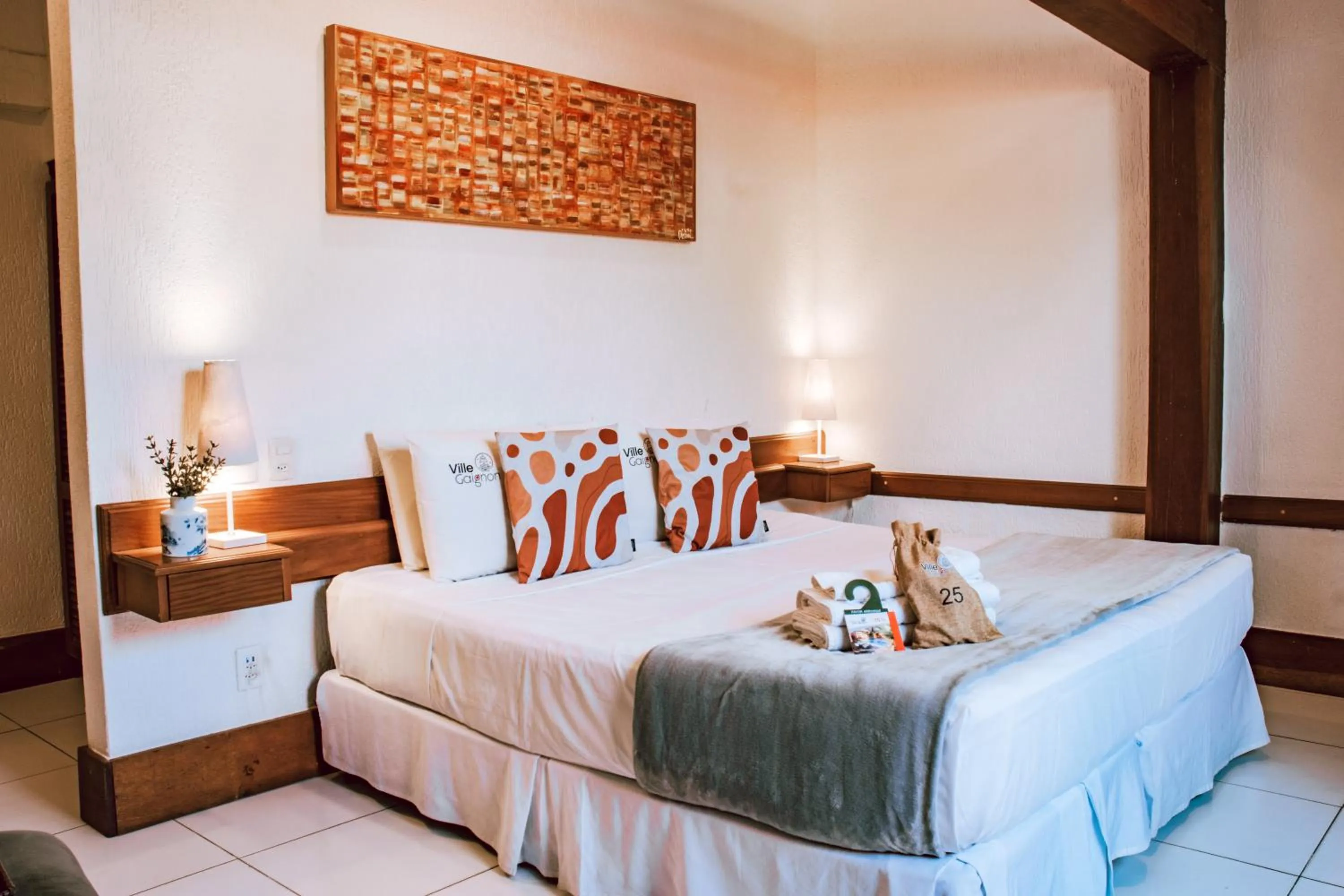 Bed in Pousada Villegaignon