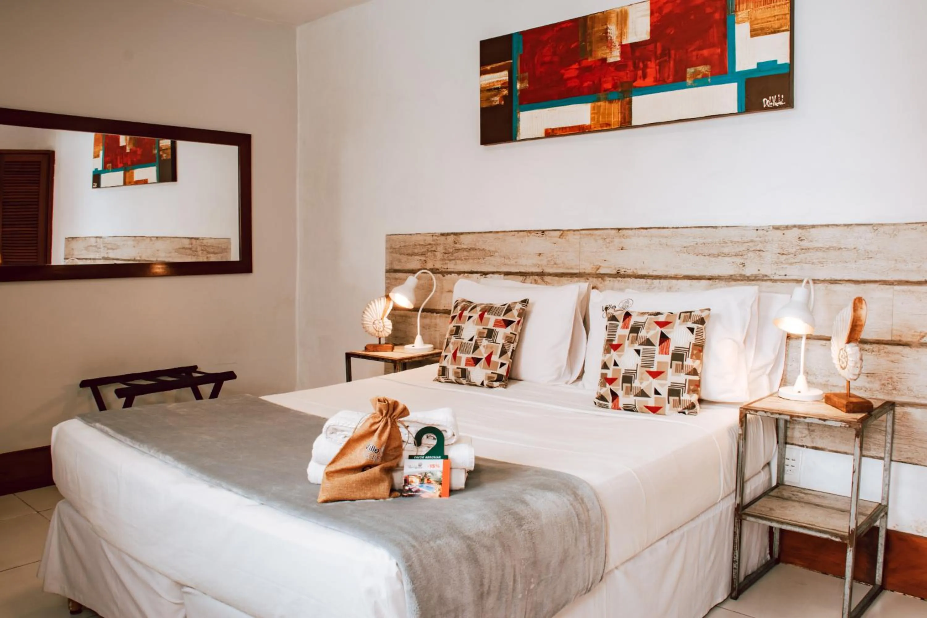 Bed in Pousada Villegaignon