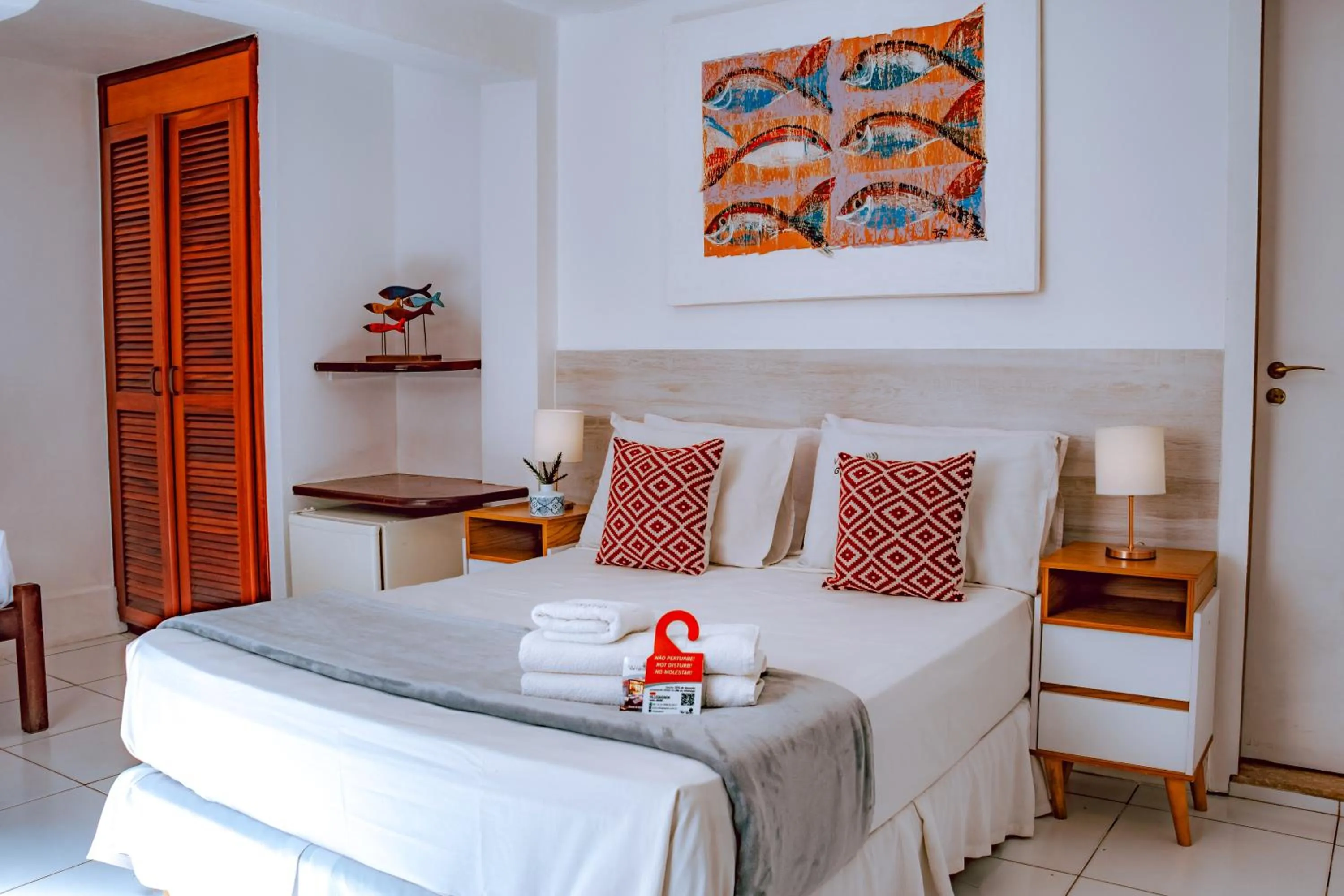 Bed in Pousada Villegaignon