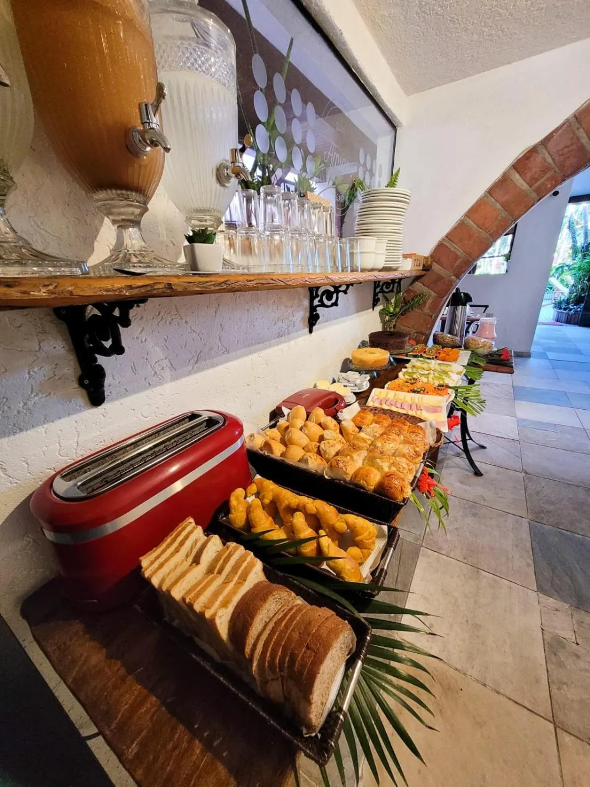 Buffet breakfast in Pousada Villegaignon