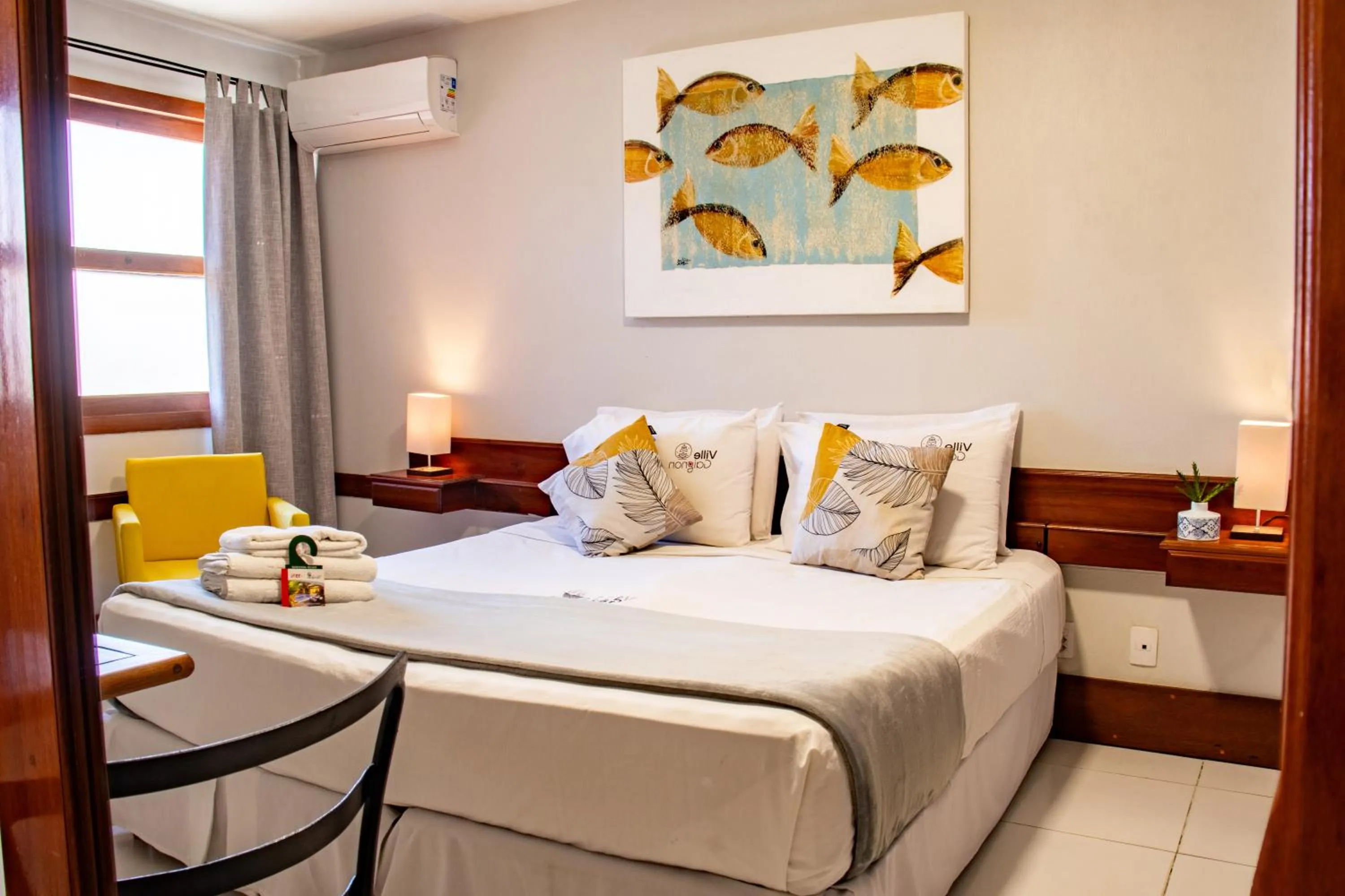 Bed in Pousada Villegaignon