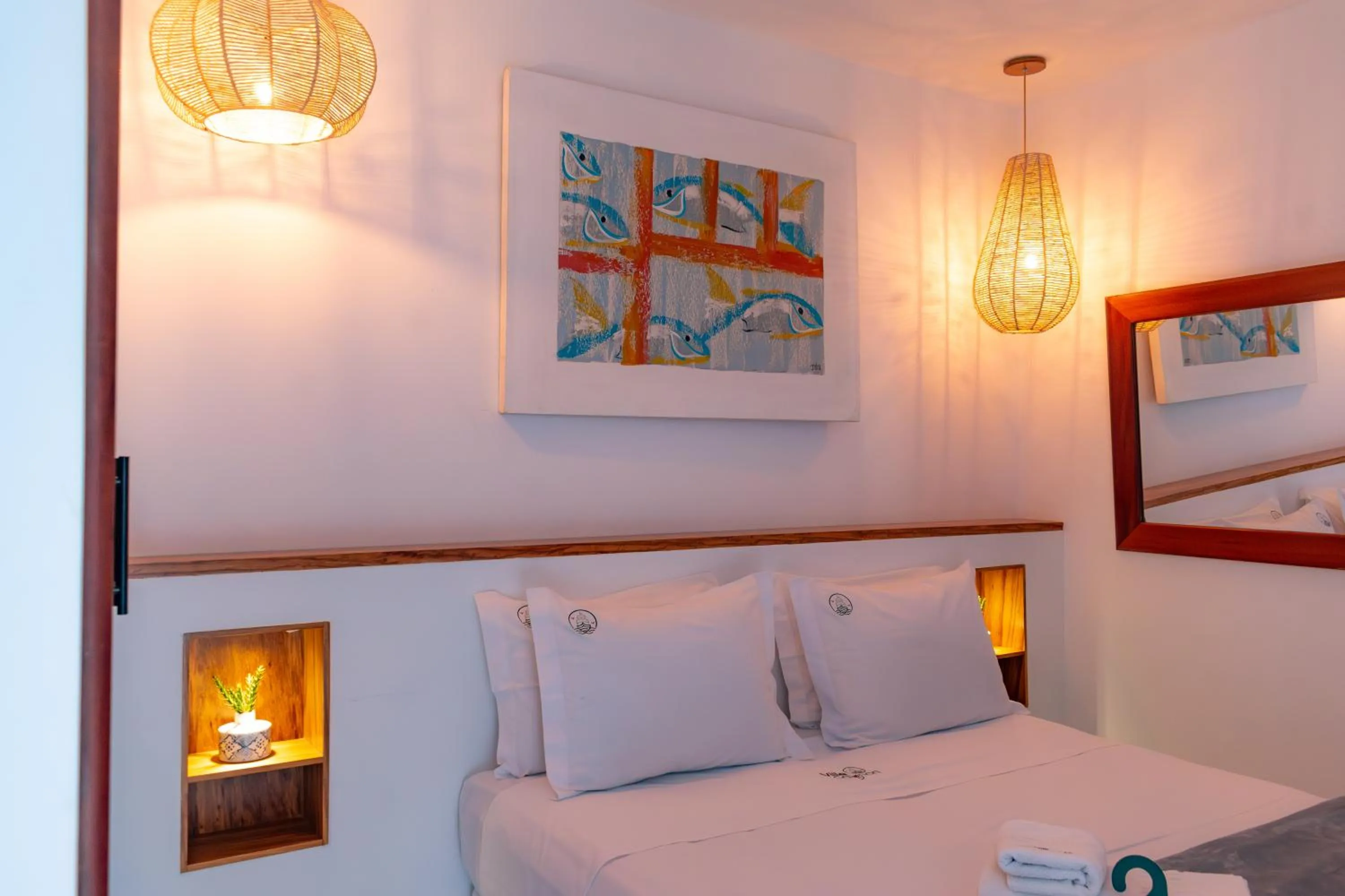 Bed in Pousada Villegaignon