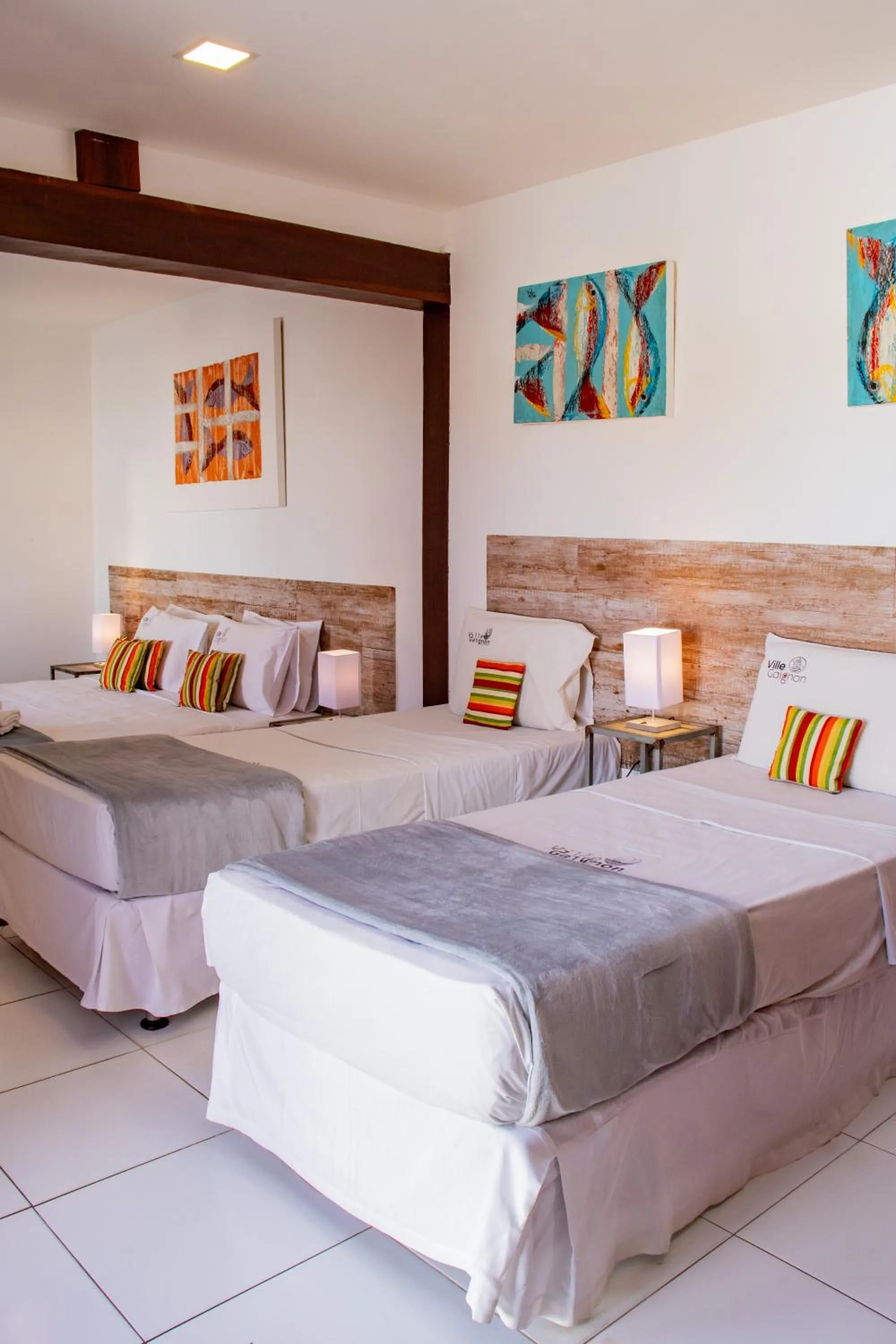 Bed in Pousada Villegaignon