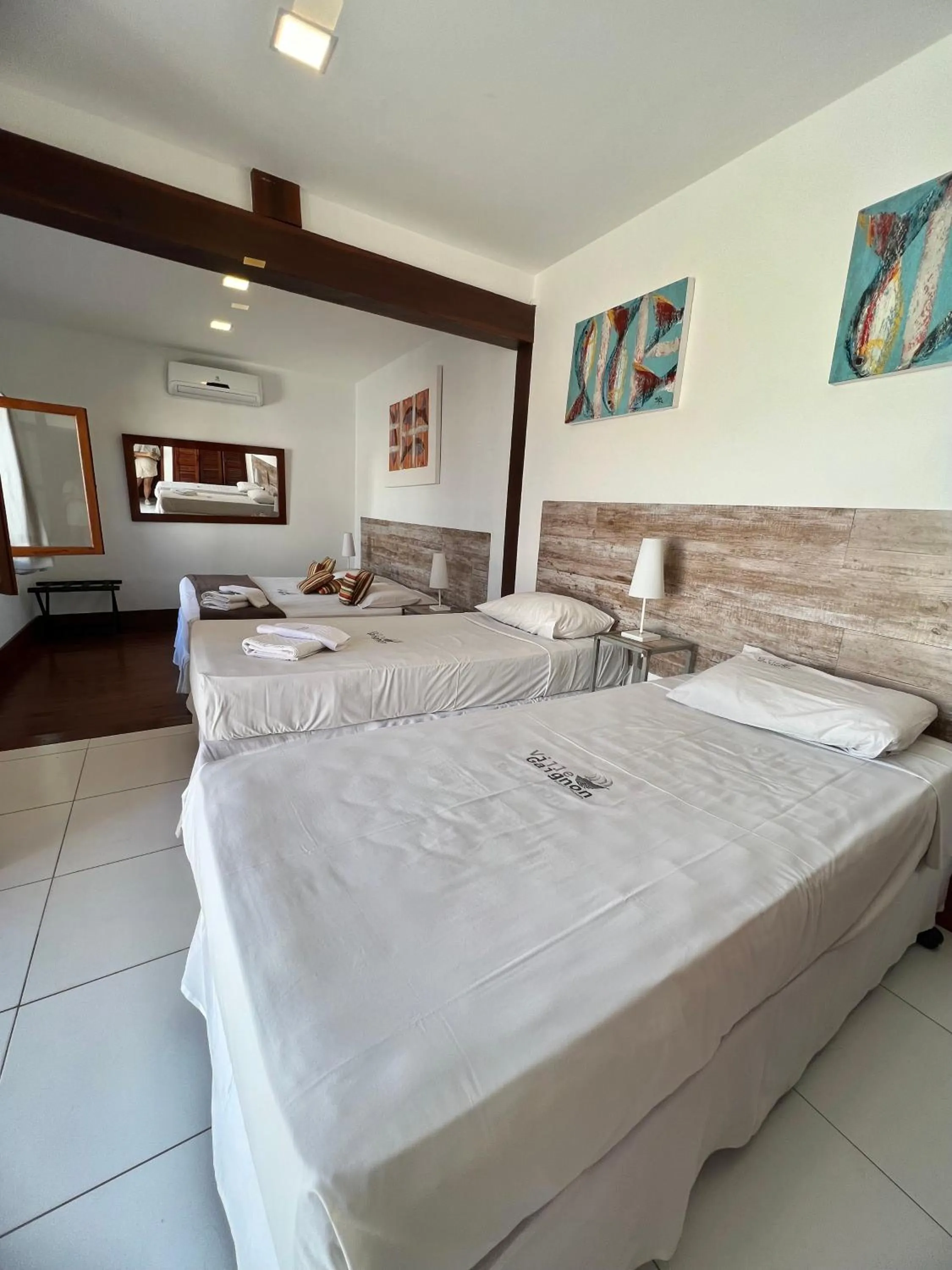 Bed in Pousada Villegaignon