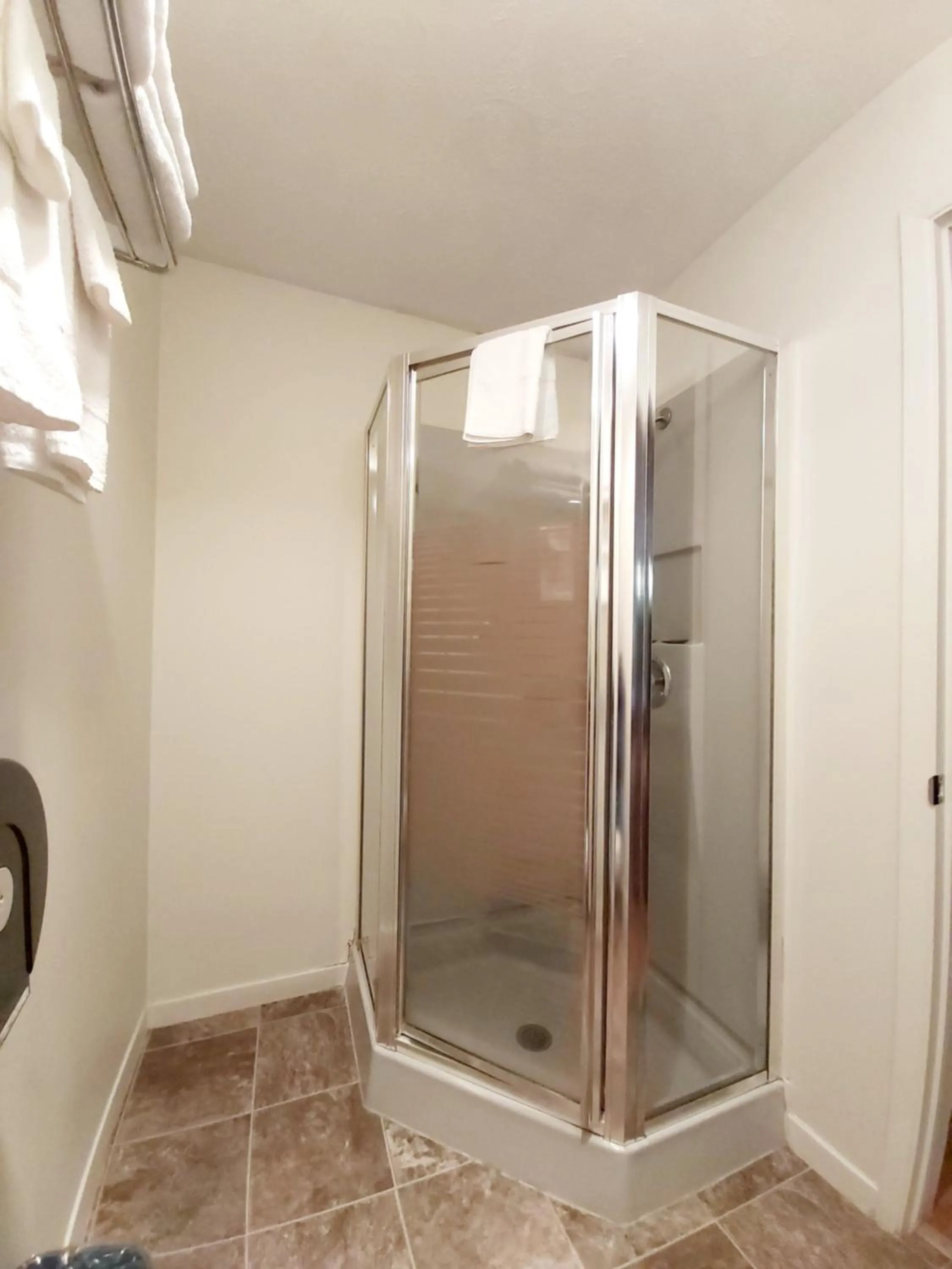 Shower in Seely's Motel