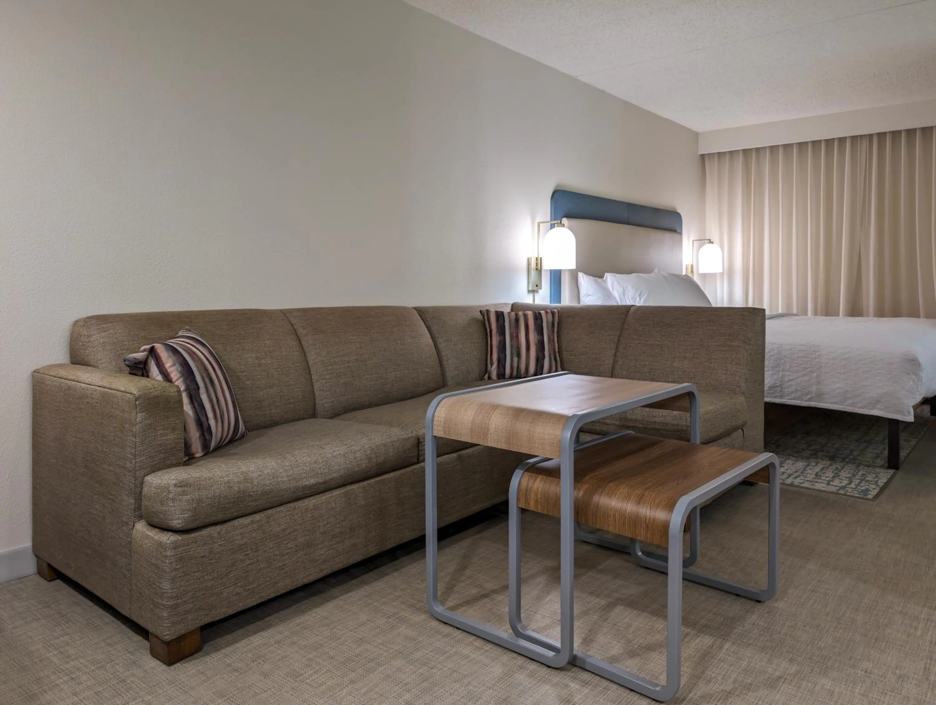 Living room, Bed in Homewood Suites by Hilton Oklahoma City Airport