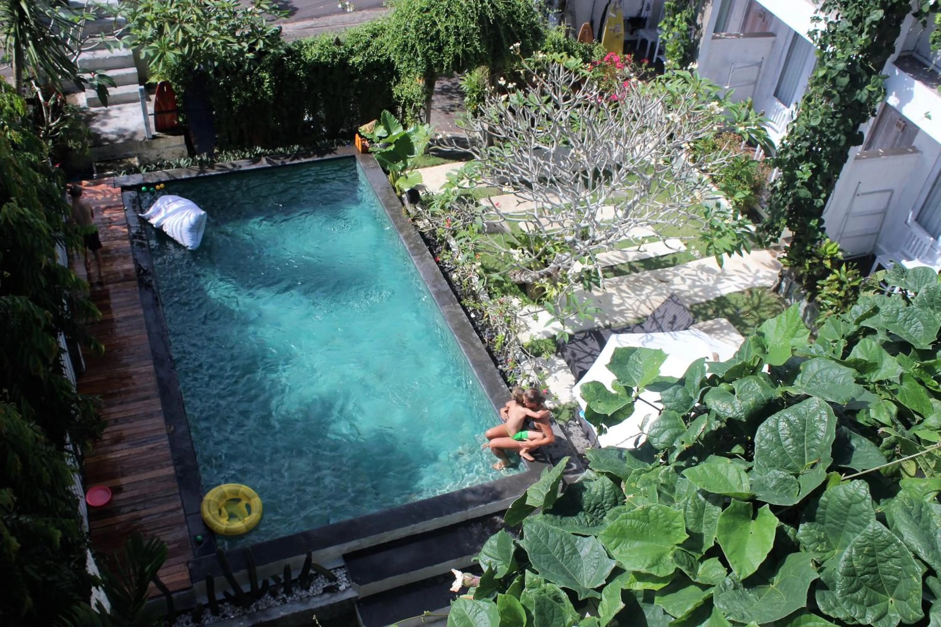 Pool view in Bingin Inn