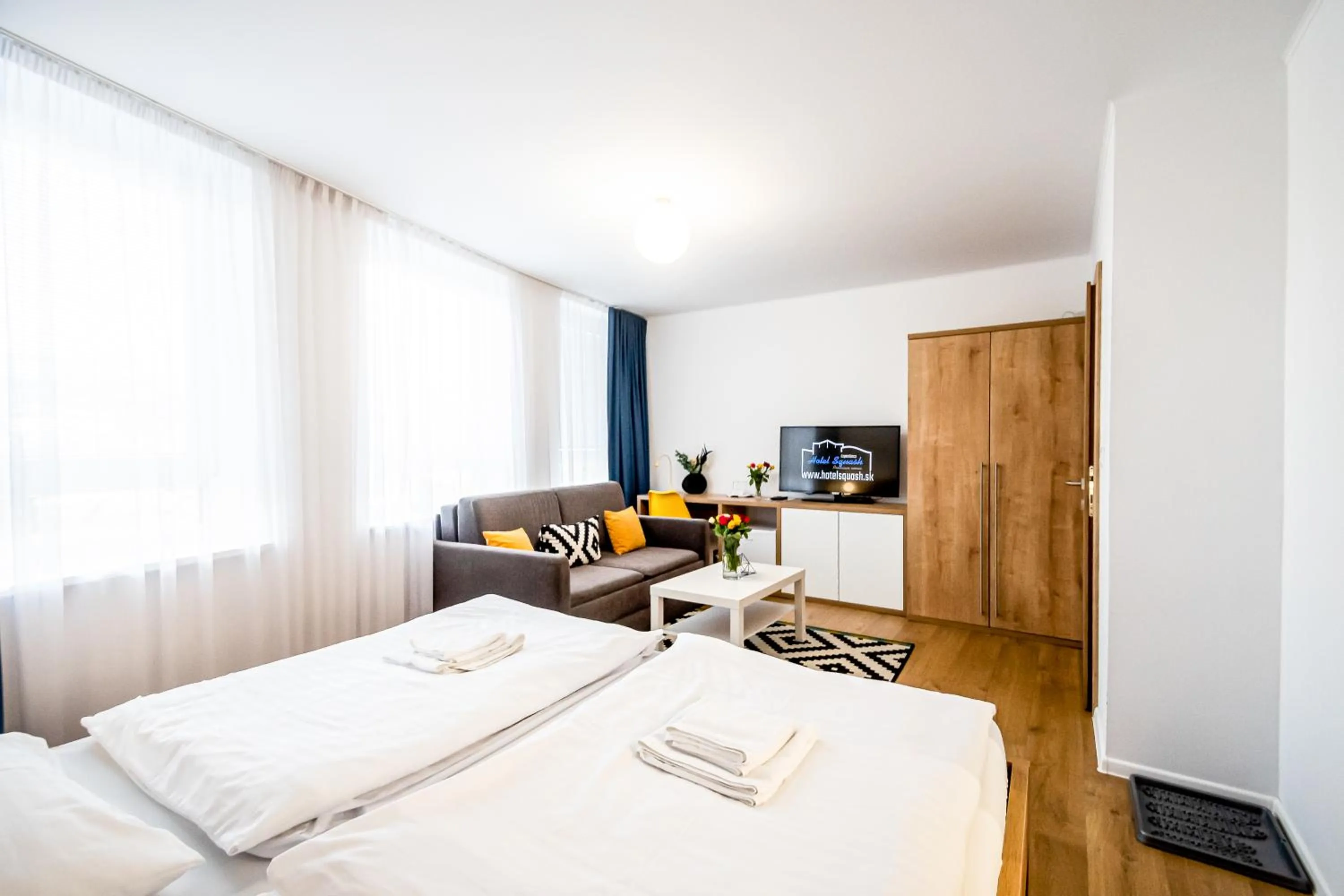 Bed in Hotel Squash Dependance