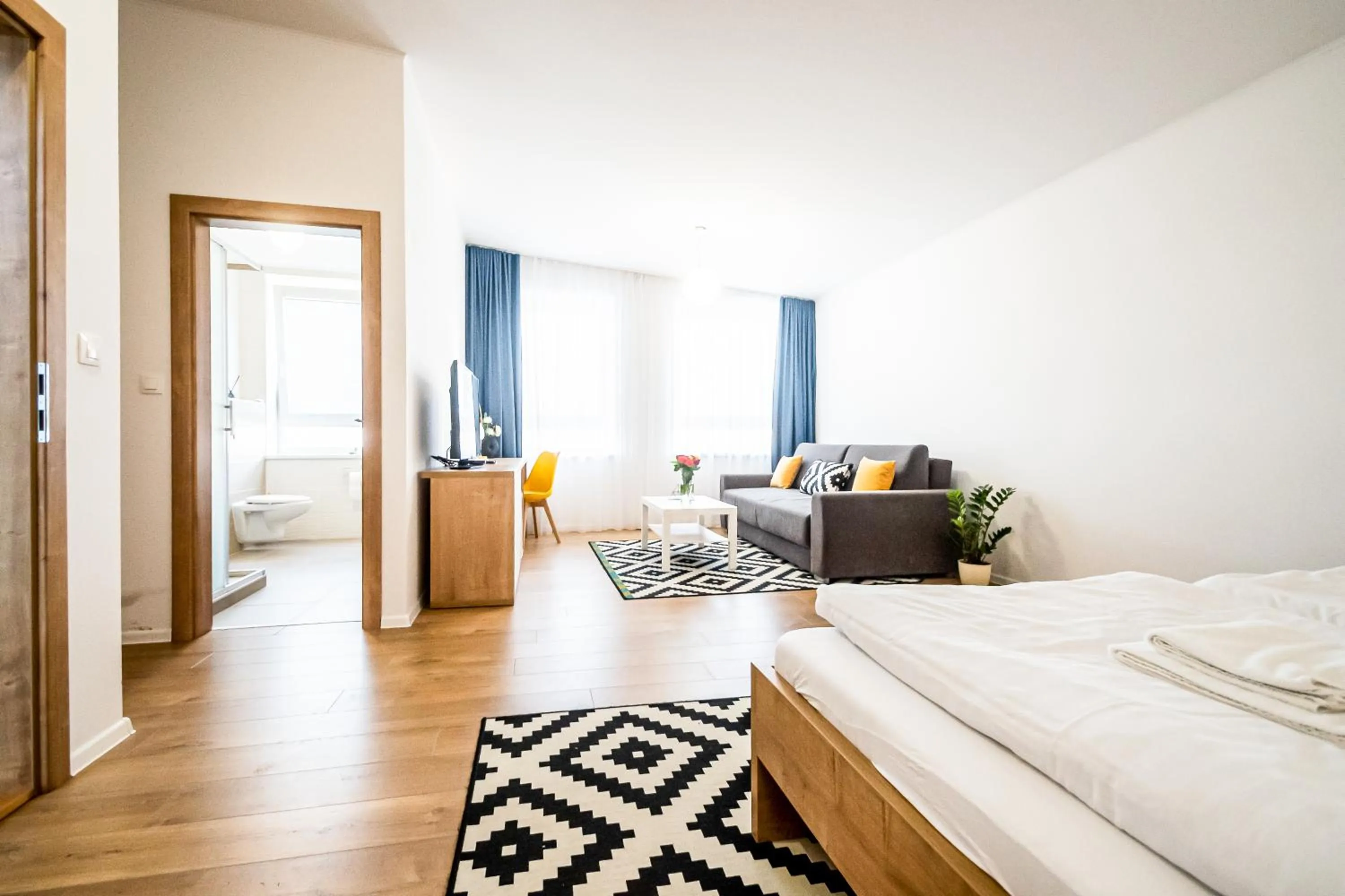 Bed in Hotel Squash Dependance