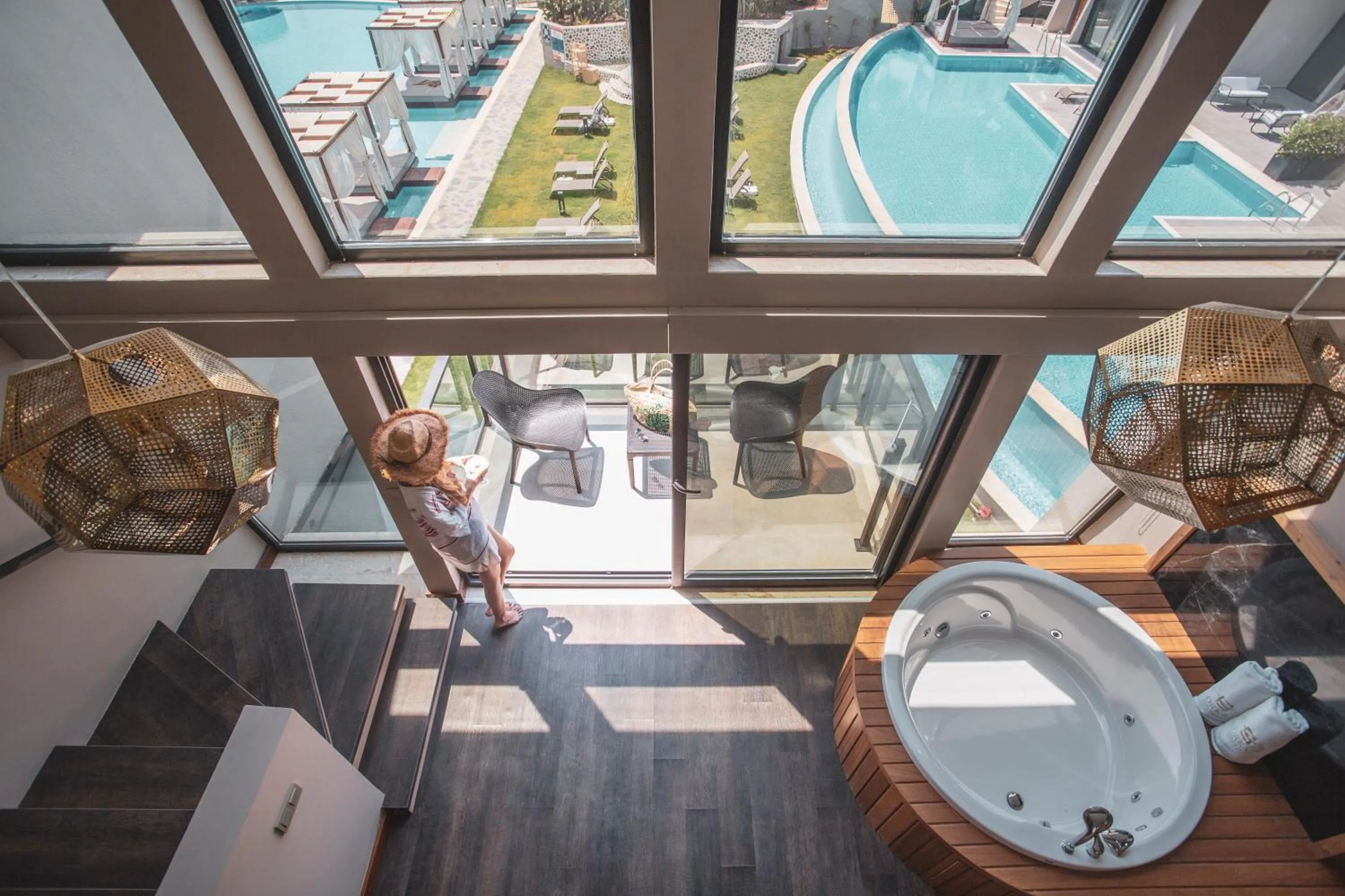 Pool view in Orka Cove Hotel Penthouse & Suites Adults Only