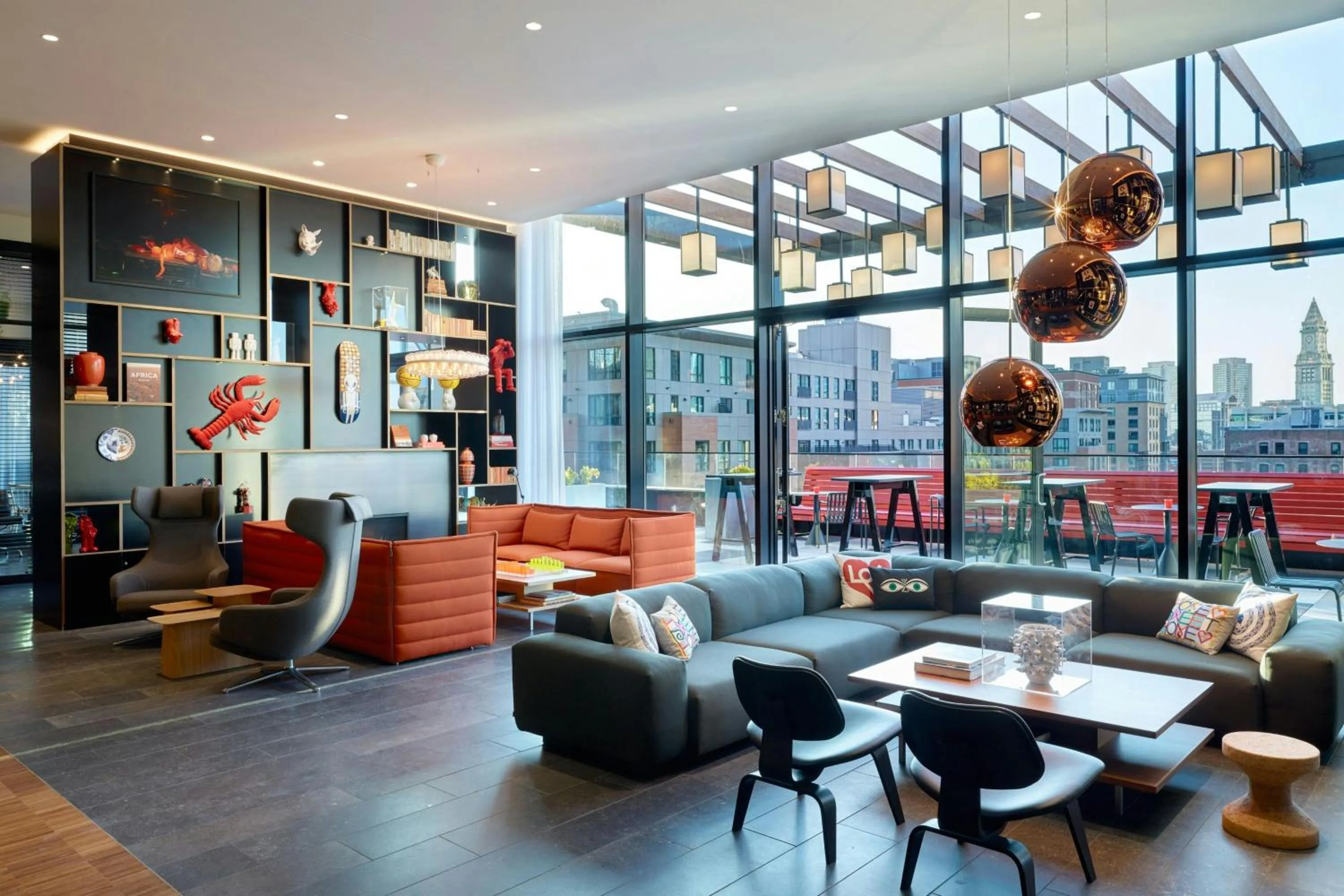 Lobby or reception in citizenM Boston North Station